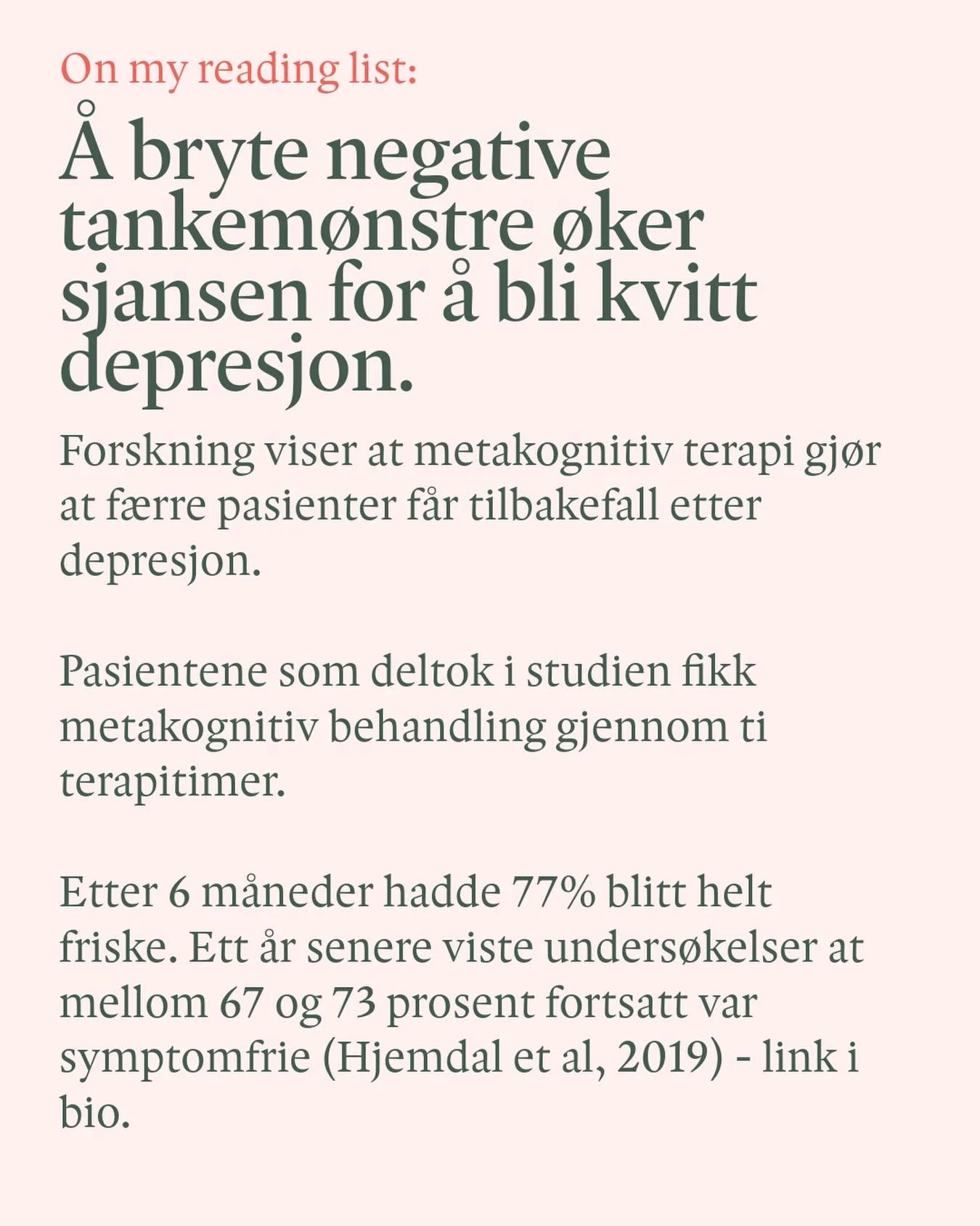 Sjekk ut lenke i bio 🔬 

#metakognitivterapi #mkt