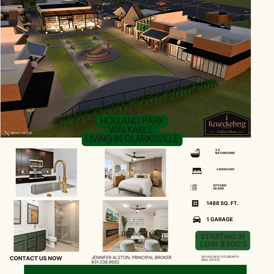 Live where everything is steps away. ☕🏡
Welcome to Holland Park &mdash; Clarksville&rsquo;s walkable community designed for modern living is Coming Soon!

From morning coffee to evening gatherings, this is more than a home&hellip; it&rsquo;s a lifes