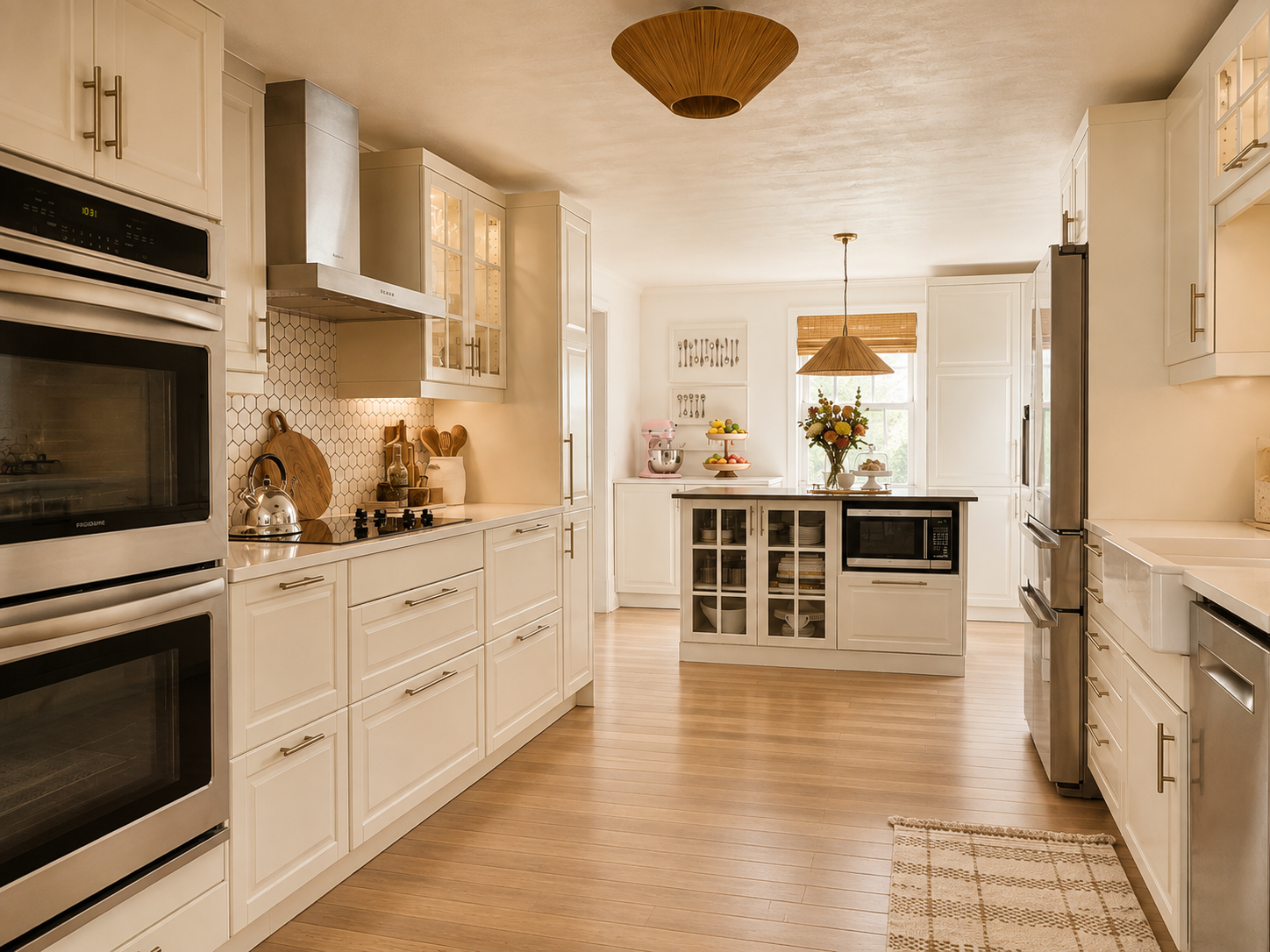 After Renovation - Galley Kitchen layout, perfect for entertaining.