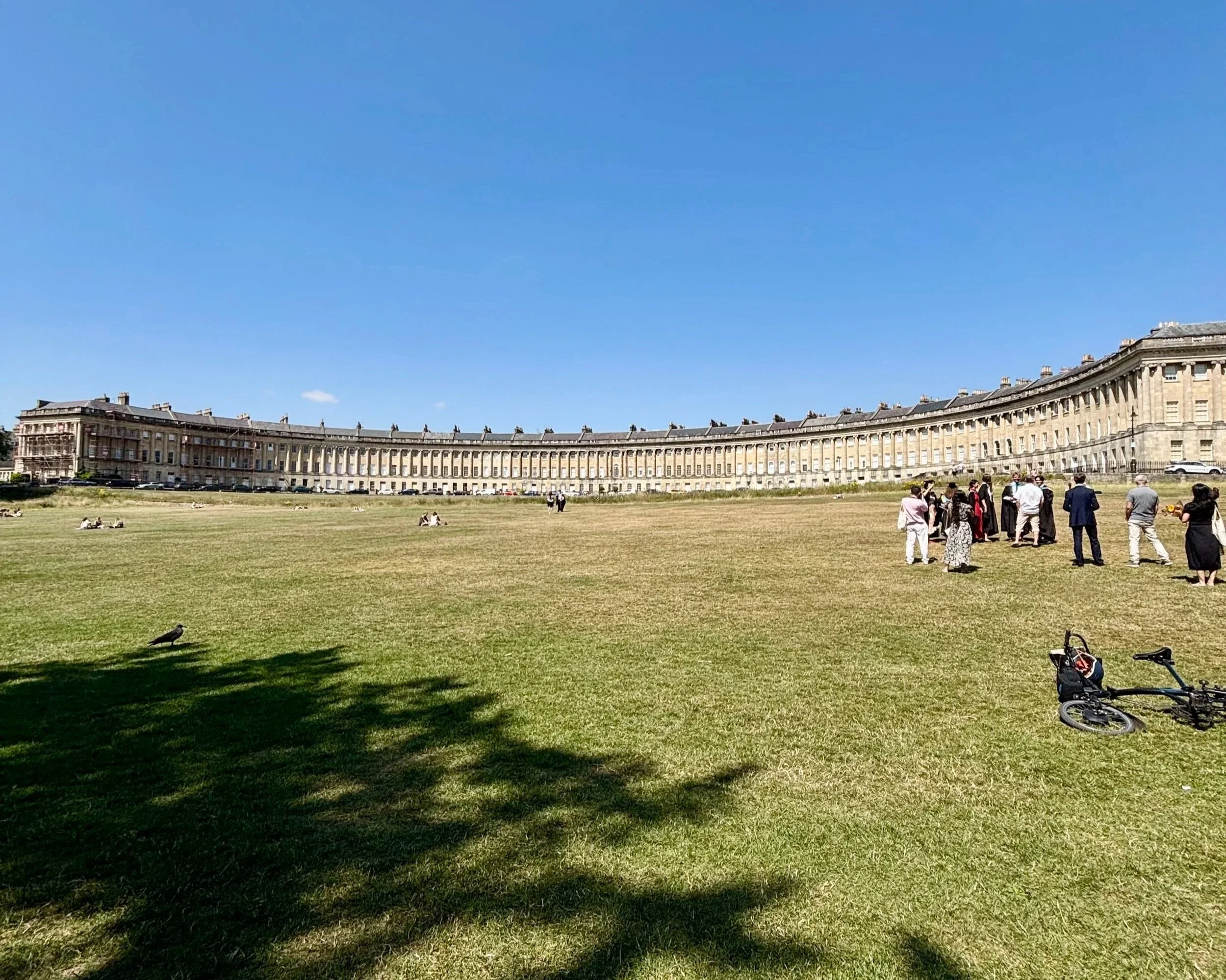The Royal Crescent, Bath — thirty houses in a single sweep, built between 1767 and 1774.