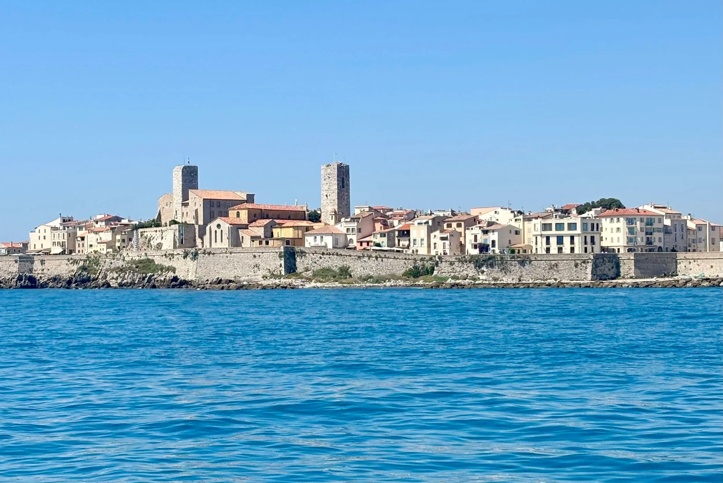 View of Antibes from The Baie des Anges.
