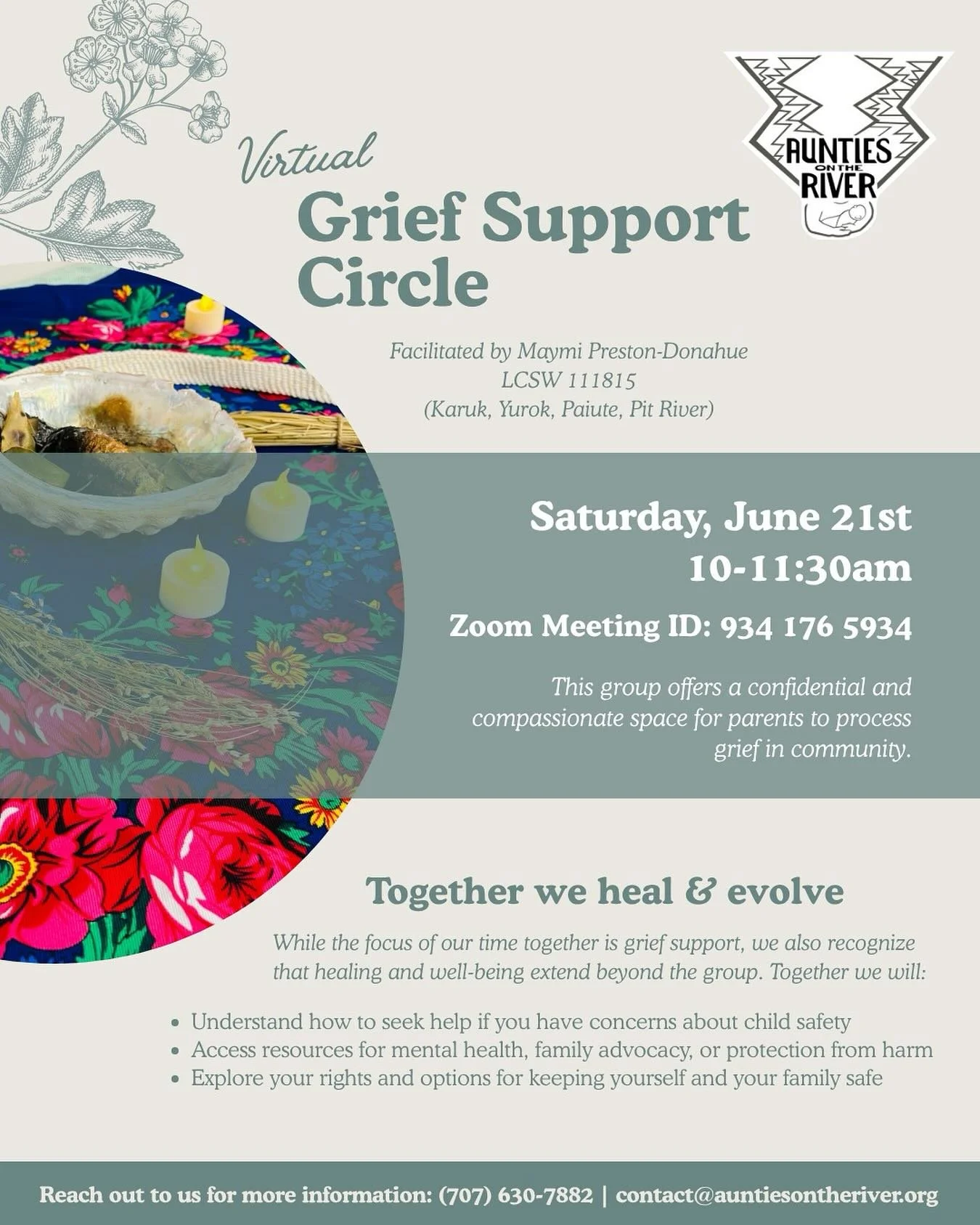 With heavy hearts, we invite you to join us in circle this Saturday to connect and process grief as a community. This virtual space is open to parents seeking connection and support, and will be confidentially &amp; tenderly held by Maymi Preston-Don