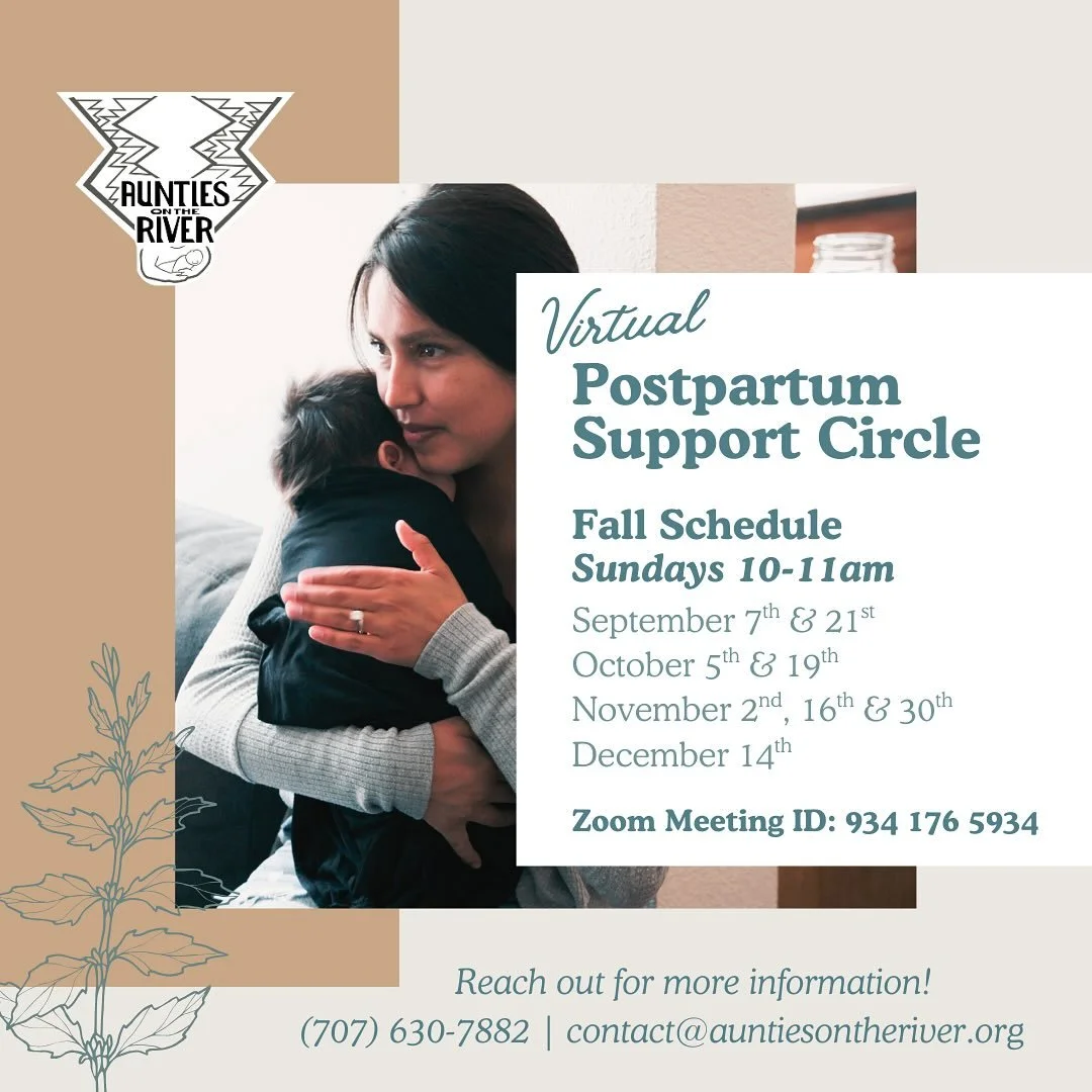 Our virtual Postpartum Support Circle starts back up this Sunday and will continue every other week through December! Enter the Zoom ID or follow the link in our bio to join.

This is a welcoming space for local Native families who are expecting new 