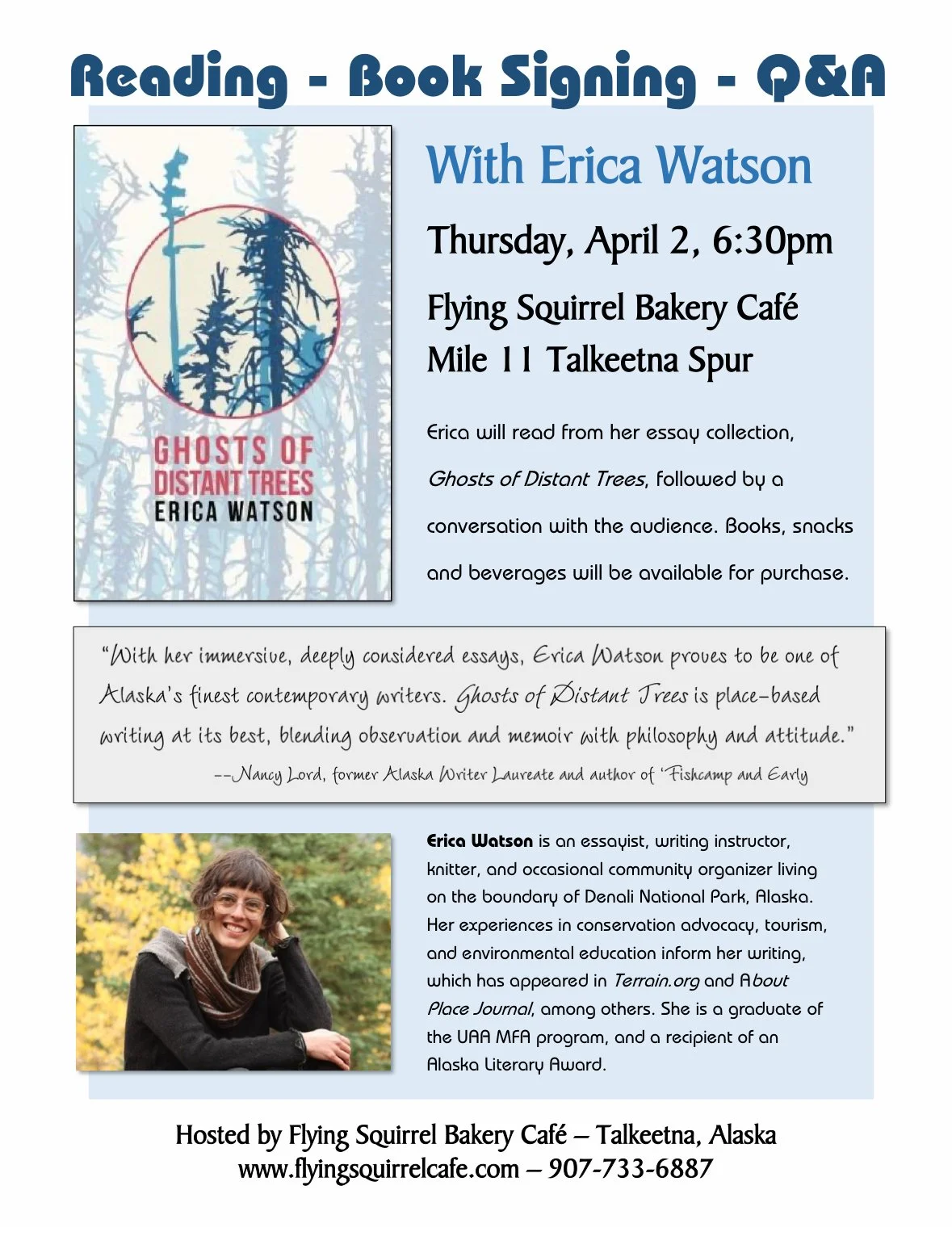 Reading & Book Signing 