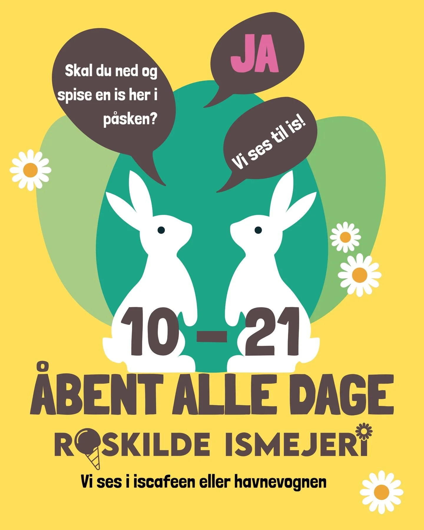 P&aring;ske&aring;bent ALLE DAGE 10-21🐣
@roskildeismejeri #p&aring;skeferie #familietid #istid #altid #dinlokaleisfabrik