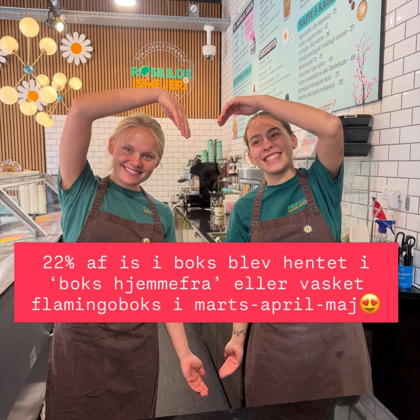 Status p&aring; projekt &lsquo;&rsquo;Reducer engangsemballage med Roskilde Ismejeri 2026♻️&rsquo;&rsquo;
Vi har i de sidste 3 m&aring;neder tilbudt alle at hente is i egen boks til attraktiv kilopris - og tallene viser at ikke mindre end 22% af jer 
