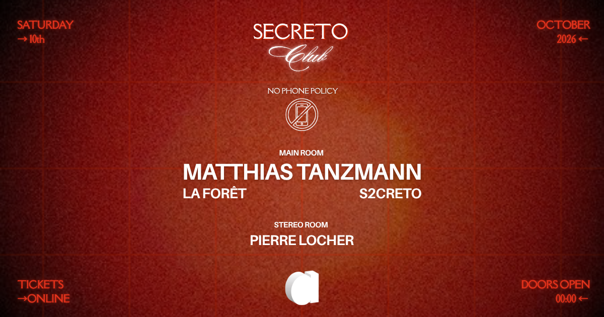 MATTHIAS  TANZMANN · LA FORÊT · S2CRETO · PIERRE LOCHER