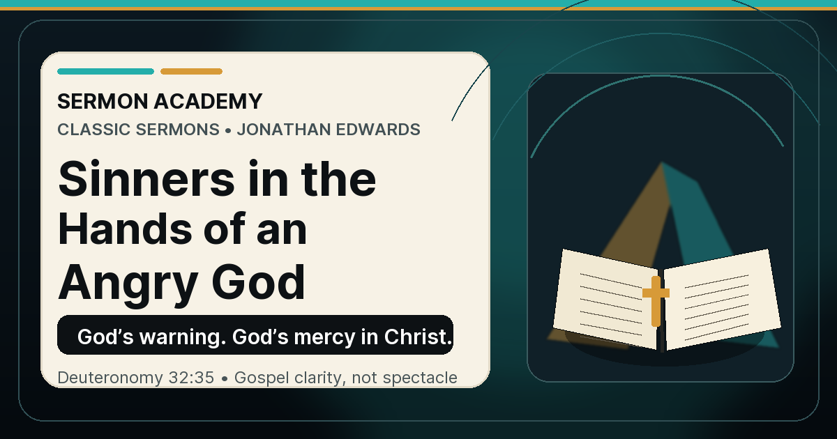 What “Sinners in the Hands of an Angry God” Really Teaches About God’s Mercy — Sermon Academy biblical teaching article image