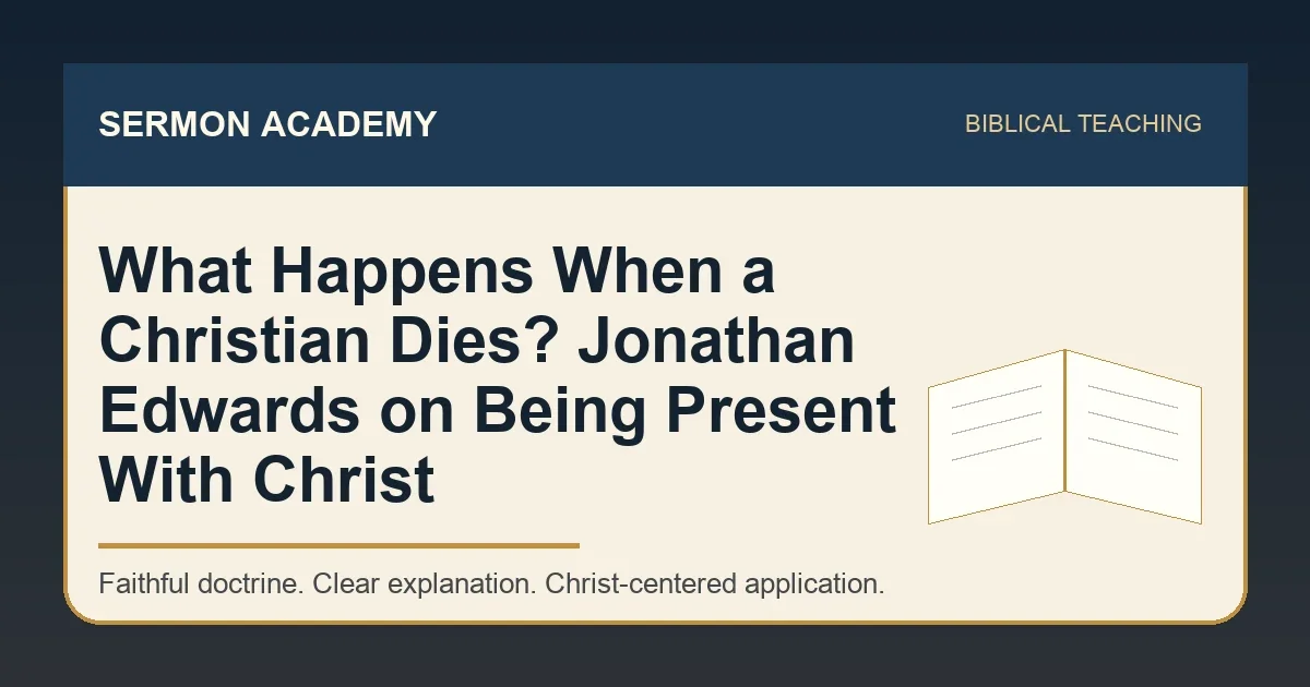 What Happens When a Christian Dies? Jonathan Edwards on Being Present With Christ