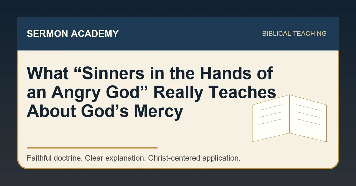 What “Sinners in the Hands of an Angry God” Really Teaches About God’s Mercy