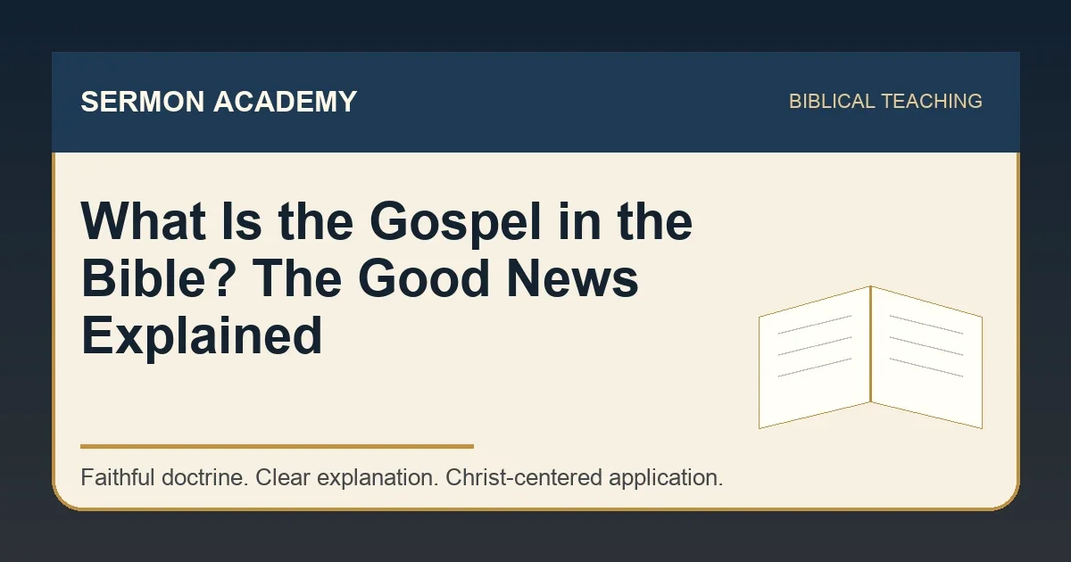 What Is the Gospel in the Bible? The Good News Explained