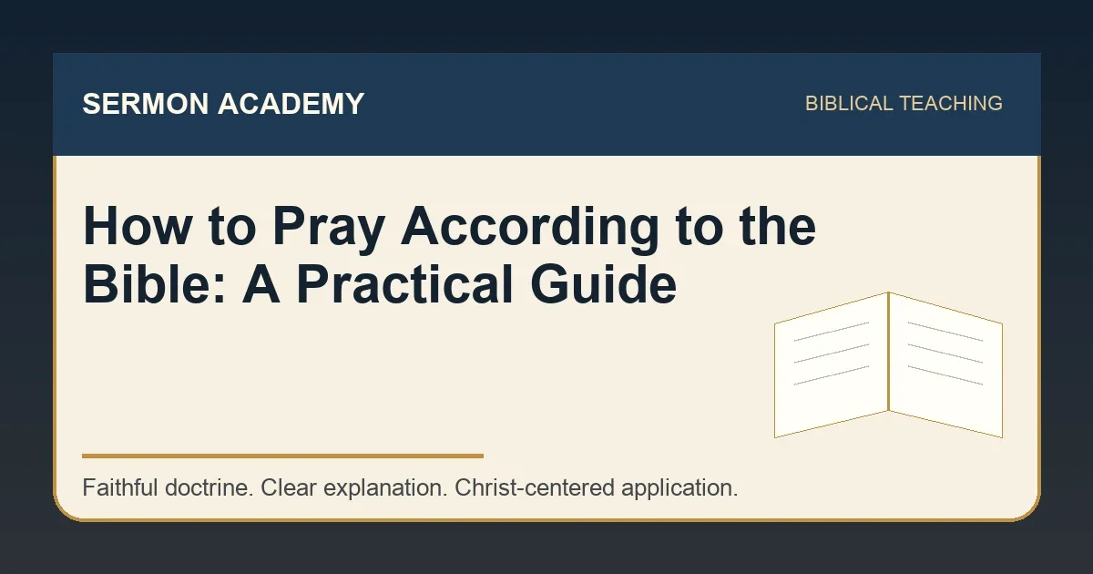 How to Pray According to the Bible: A Practical Guide