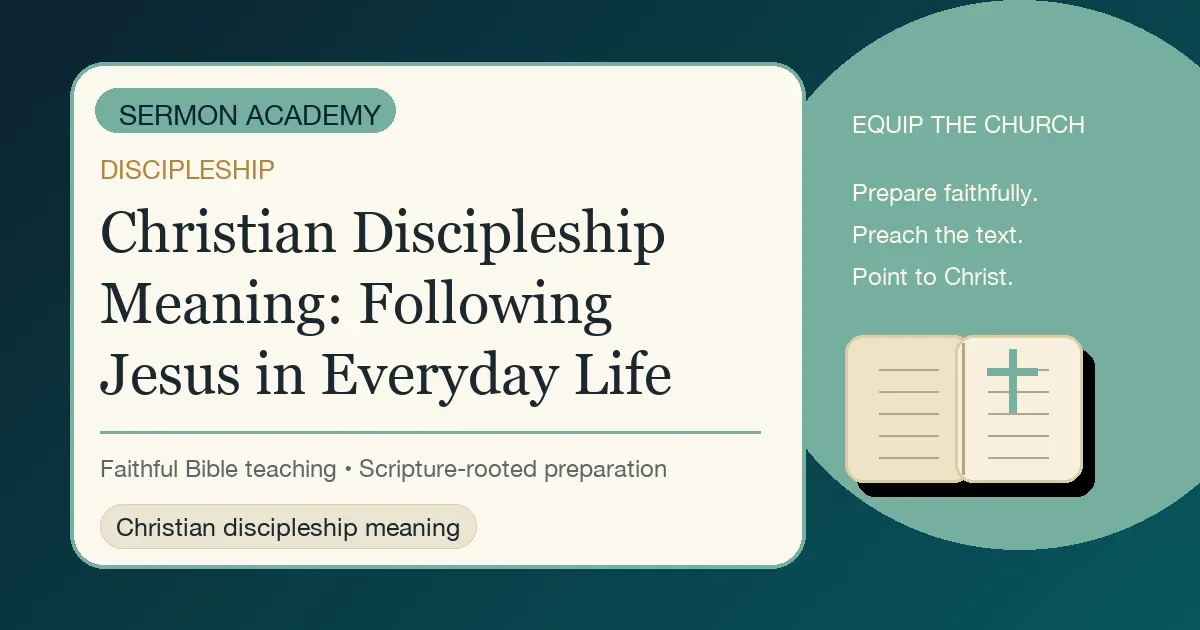 Christian Discipleship Meaning: Following Jesus in Everyday Life