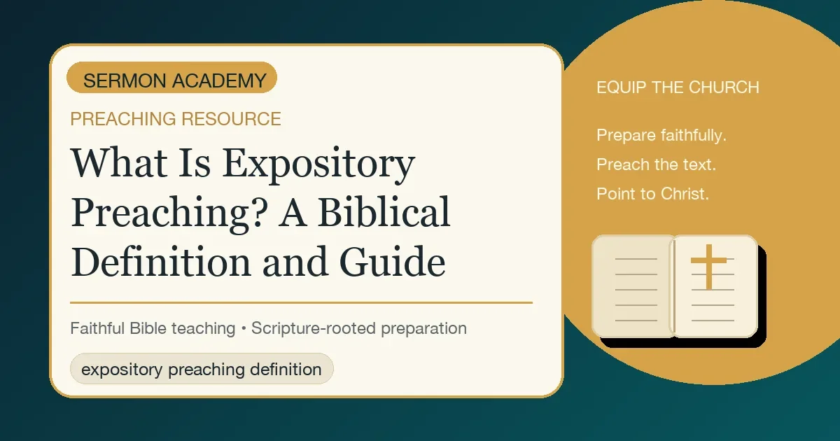 What Is Expository Preaching? A Biblical Definition and Guide