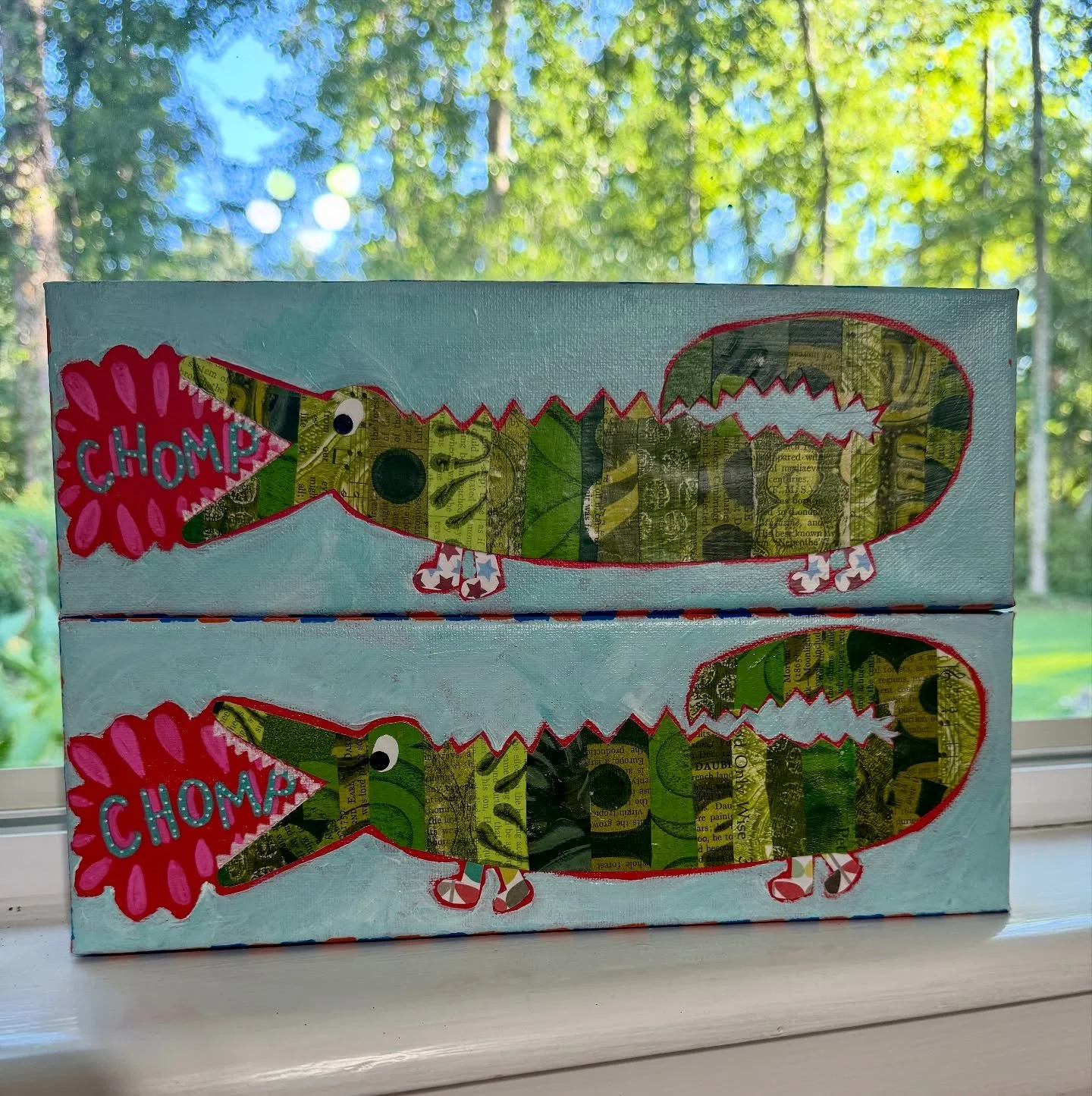 These guys found a new home, more in the works along with some other fun critters when I am back in the studio! DM if you want me to put you on the list, not sure I will have any to bring to shows!

#gators🐊 #artforsalebyartists #crazycritters #gell