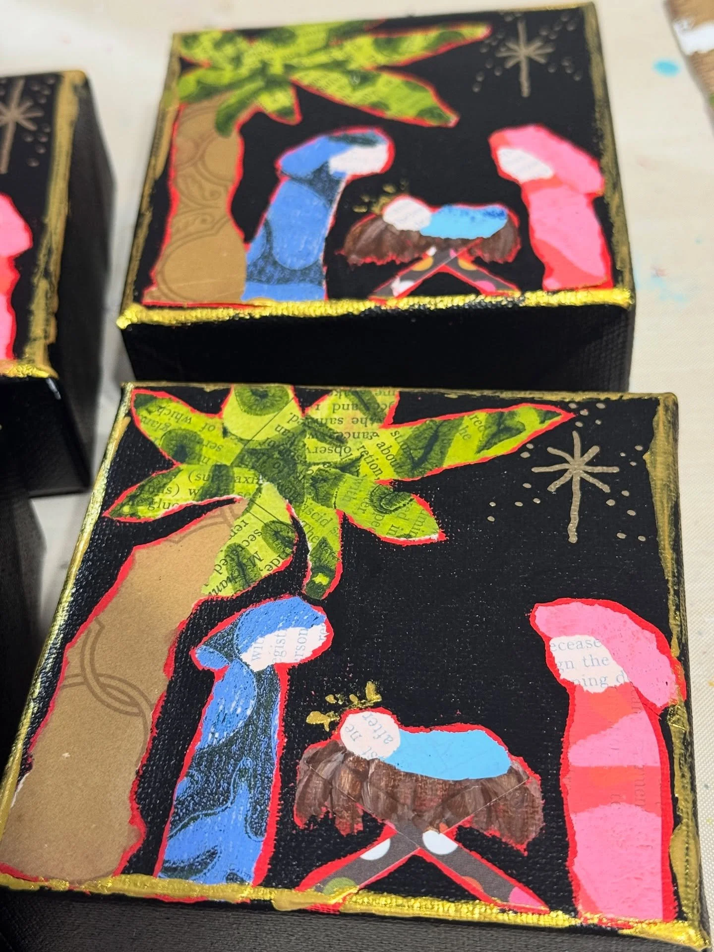 Tiny nativities debuting next weekend at Tallahassee Nurseries Artists in the Garden!
 
Lots more goodies too! See you Saturday!

#artistsinthegarden #tallahasseenurseries #artforsalebyartists #shoplocal #nativity #gelliprinting #collage #mixedmedia 