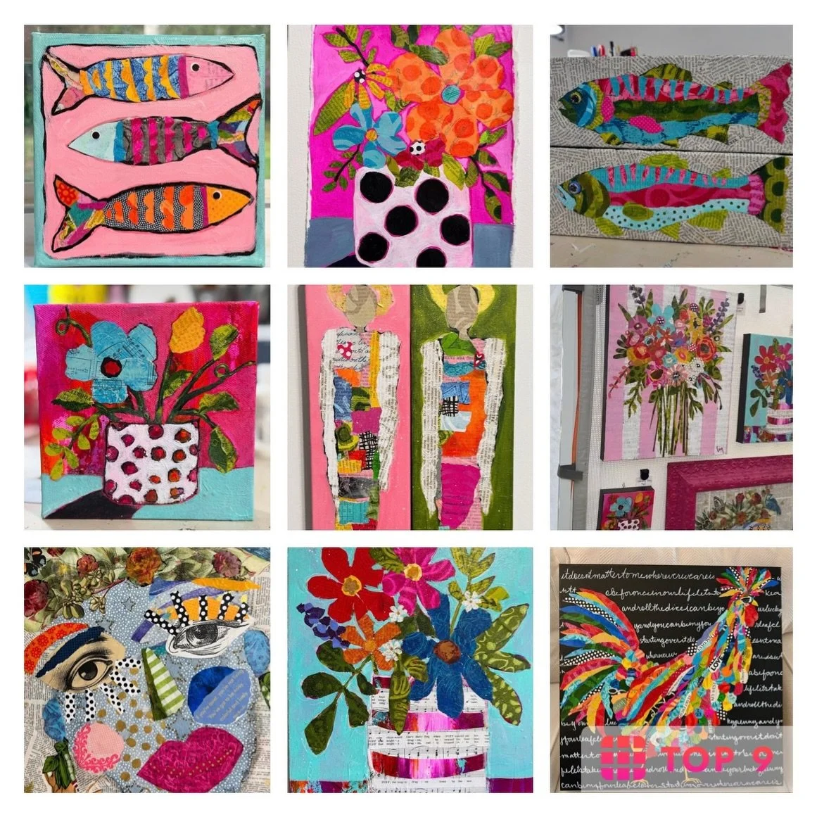 I hope your new year is as bright and happy as my top 9!

#highlights #mixedmediaartist #floridaartist #lizsnowdenart