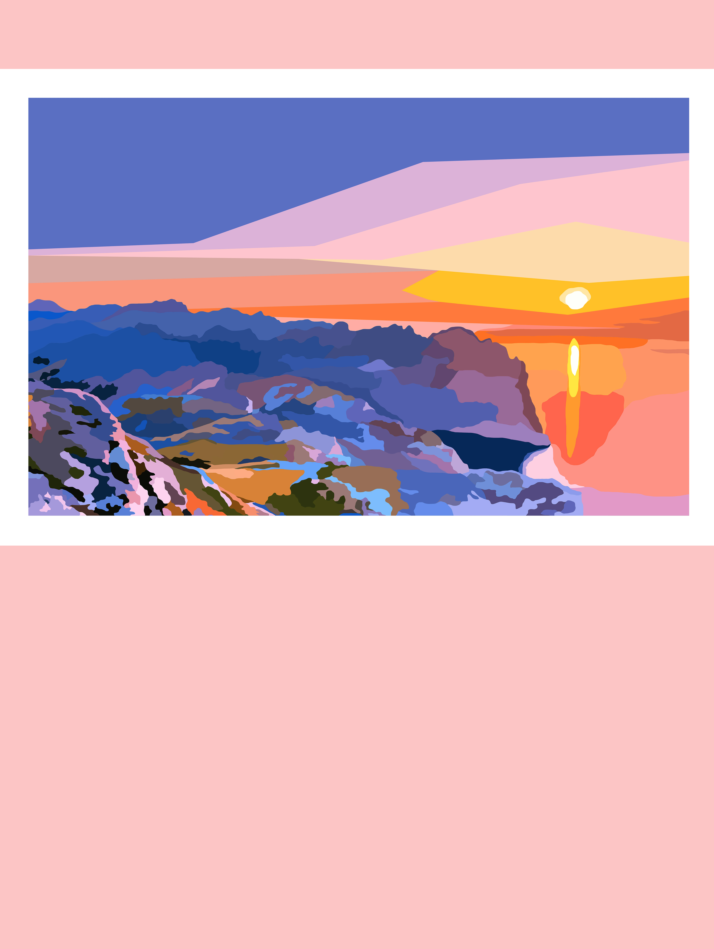 Crazy Sunset - 45 x 30 cm