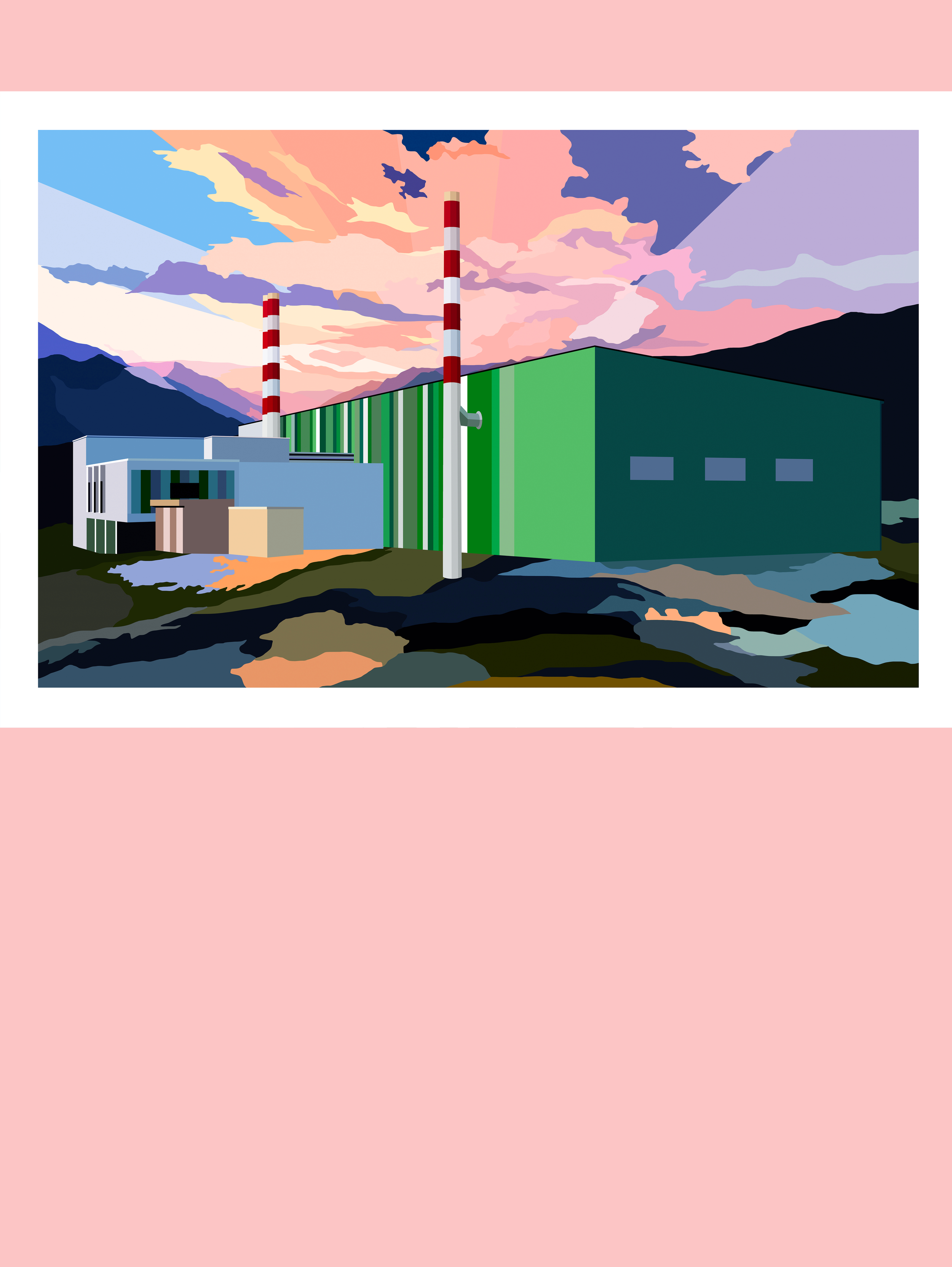 Sorting Center & Deep Sunset - 30 x 45 cm