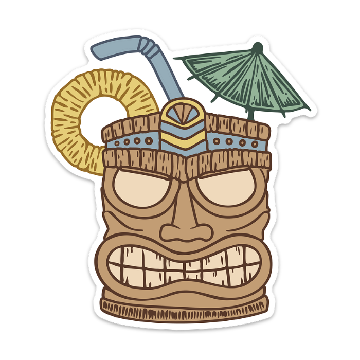 Tiki Cocktail Sticker