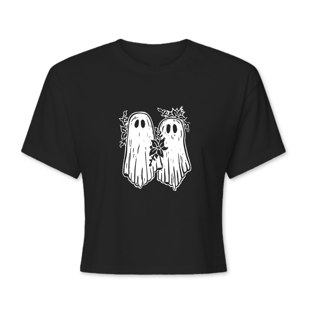 Love Ghosts Womens Crop T-Shirt