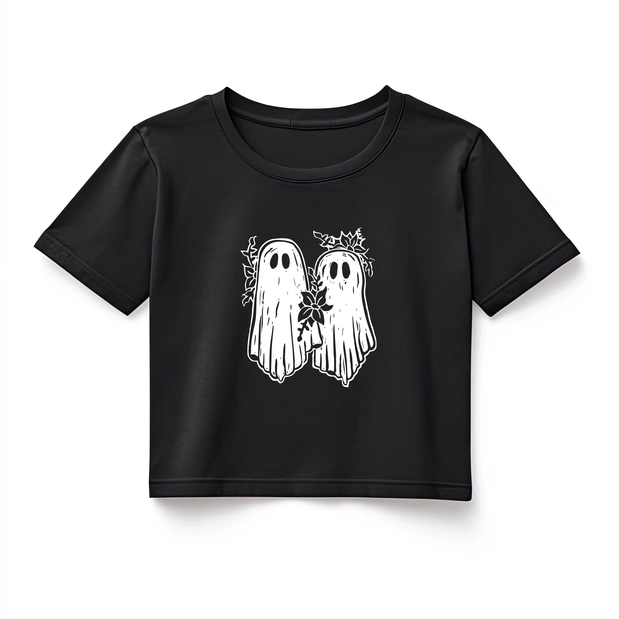 Love Ghosts Womens Crop T-Shirt