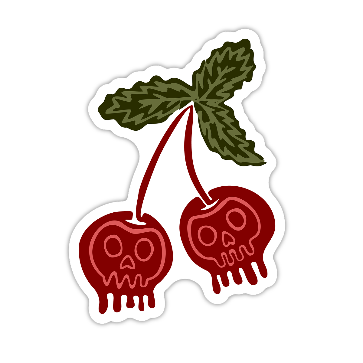 Skull Cherries Sticker (Mini)