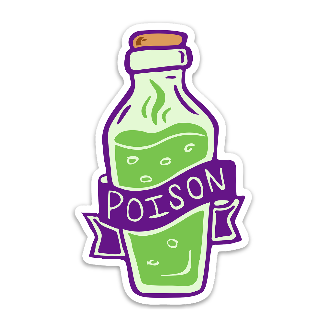 Poison Bottle Sticker (Mini)