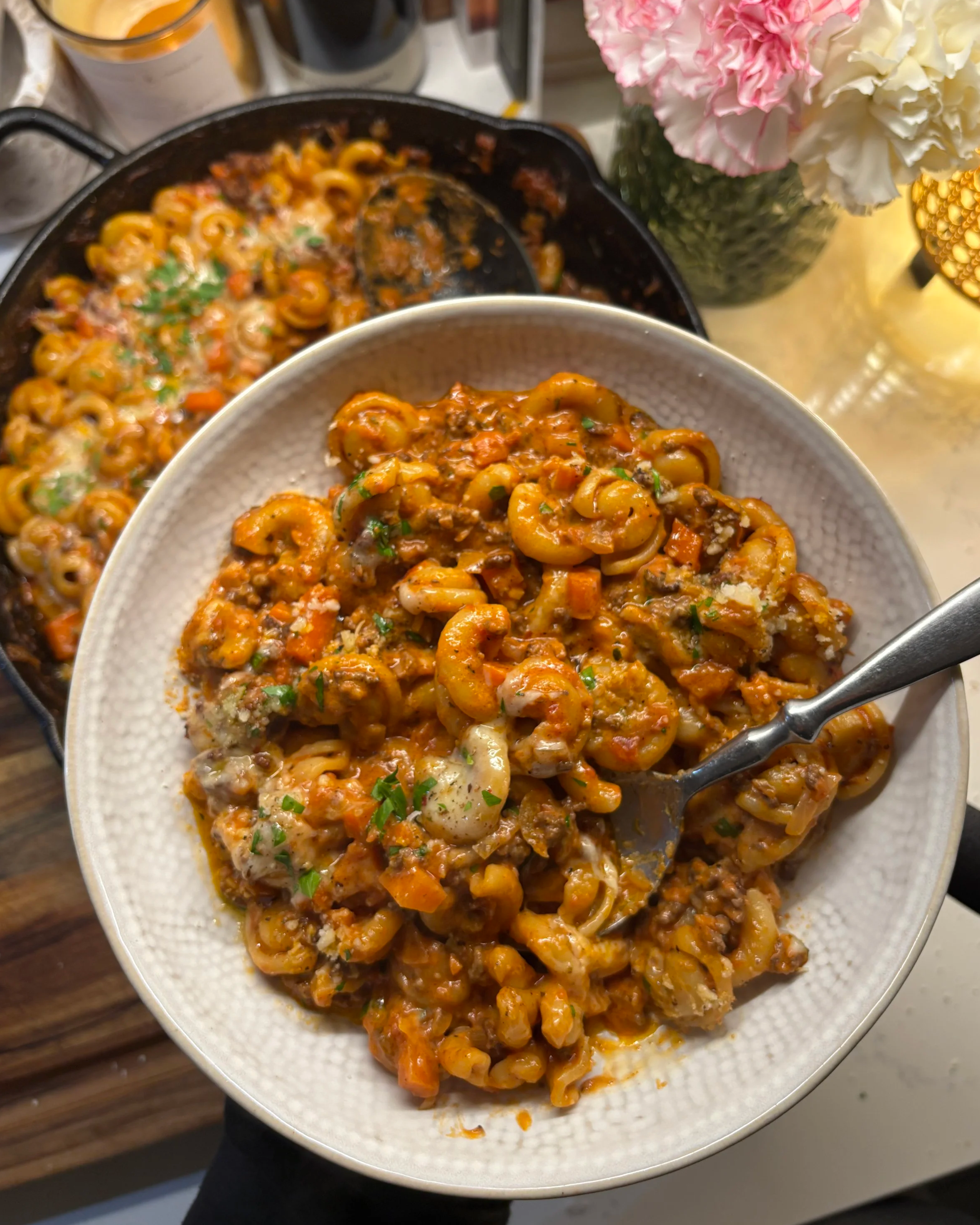 Creamy One-Pan Baked Beef Pasta