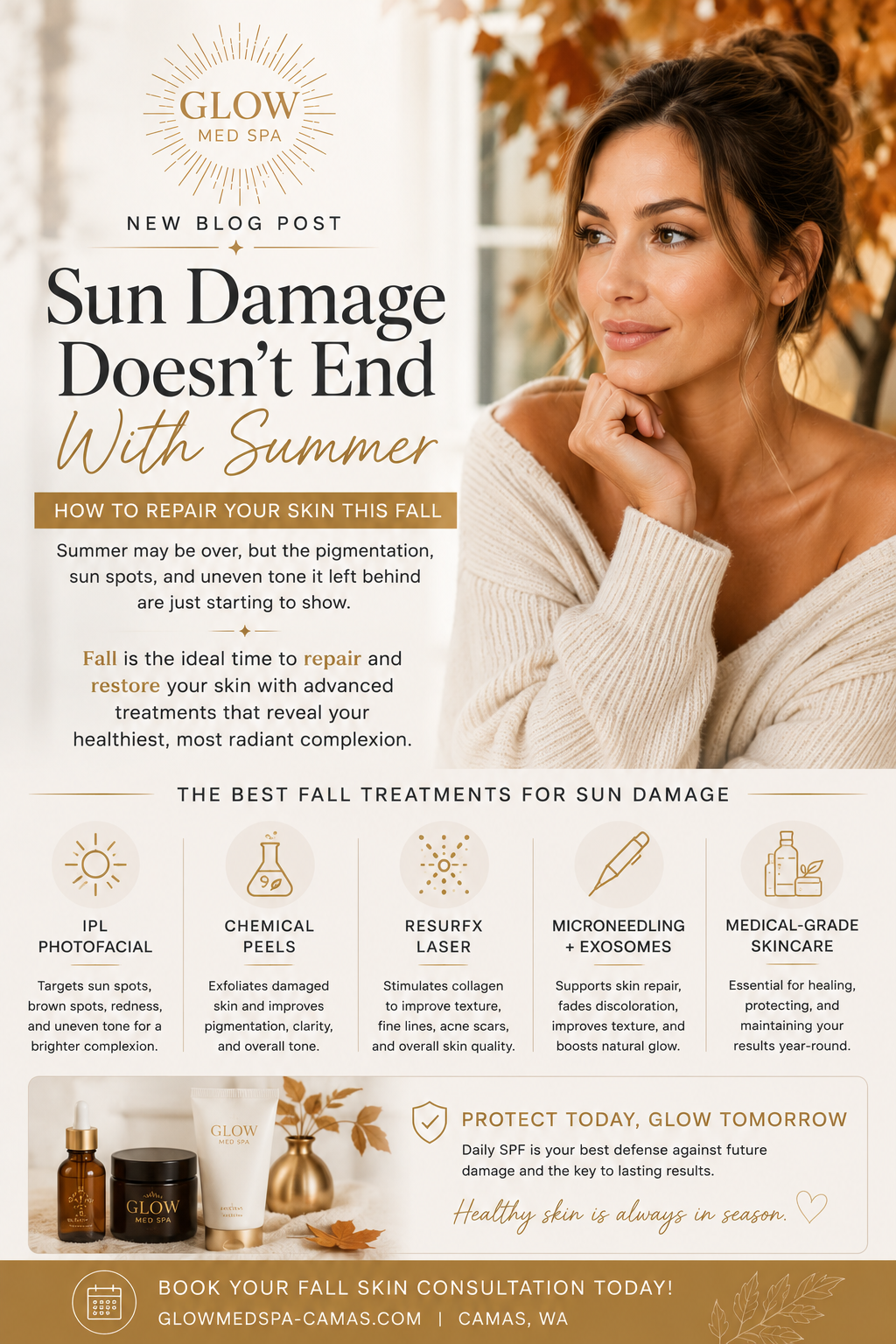 Sun Damage Doesn't End With Summer: How to Repair Your Skin This Fall
