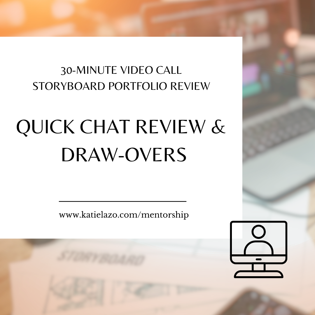 30-Minute Video Call Storyboard Portfolio Review | Quick Chat Review & Draw-overs