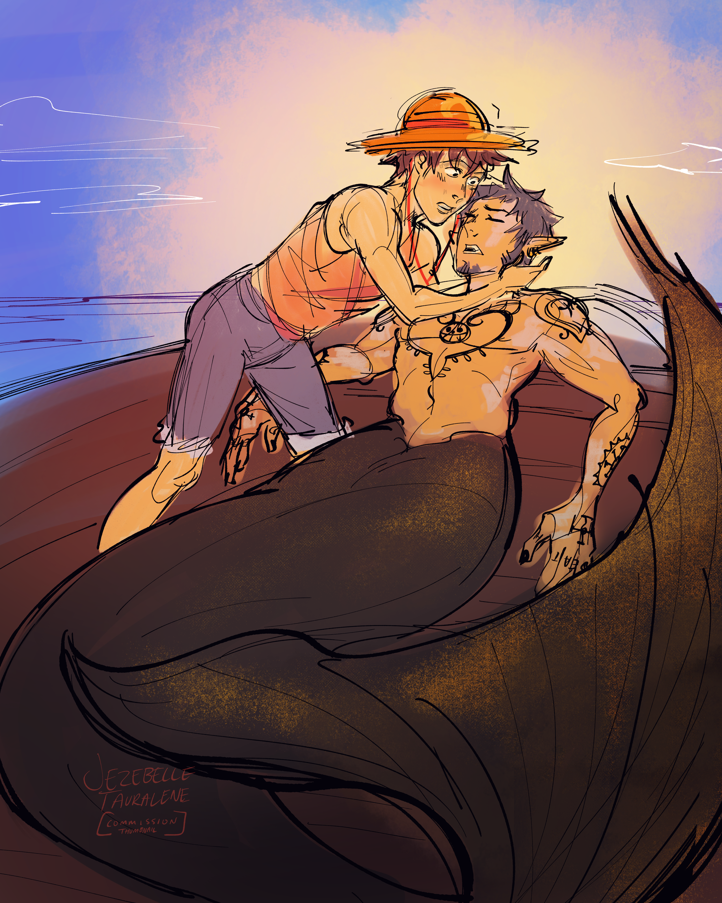 LuLaw Merman Monster SFW comm.png
