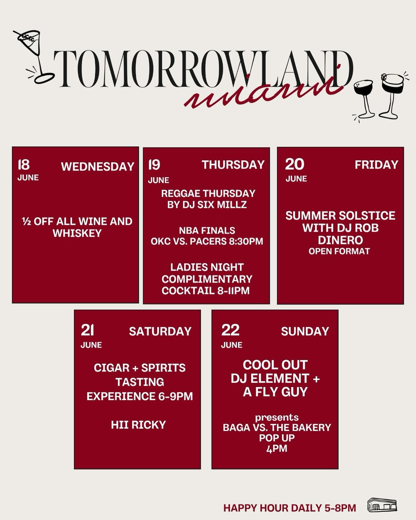 We didn&rsquo;t go to medical school but we think we can cure your FOMO 🕺🏽

Vibes start tonight with 1/2 whiskey + wine all night long.