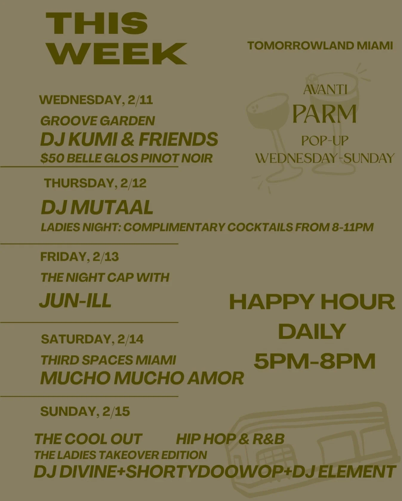 This week! We&rsquo;ll see you at the bar.