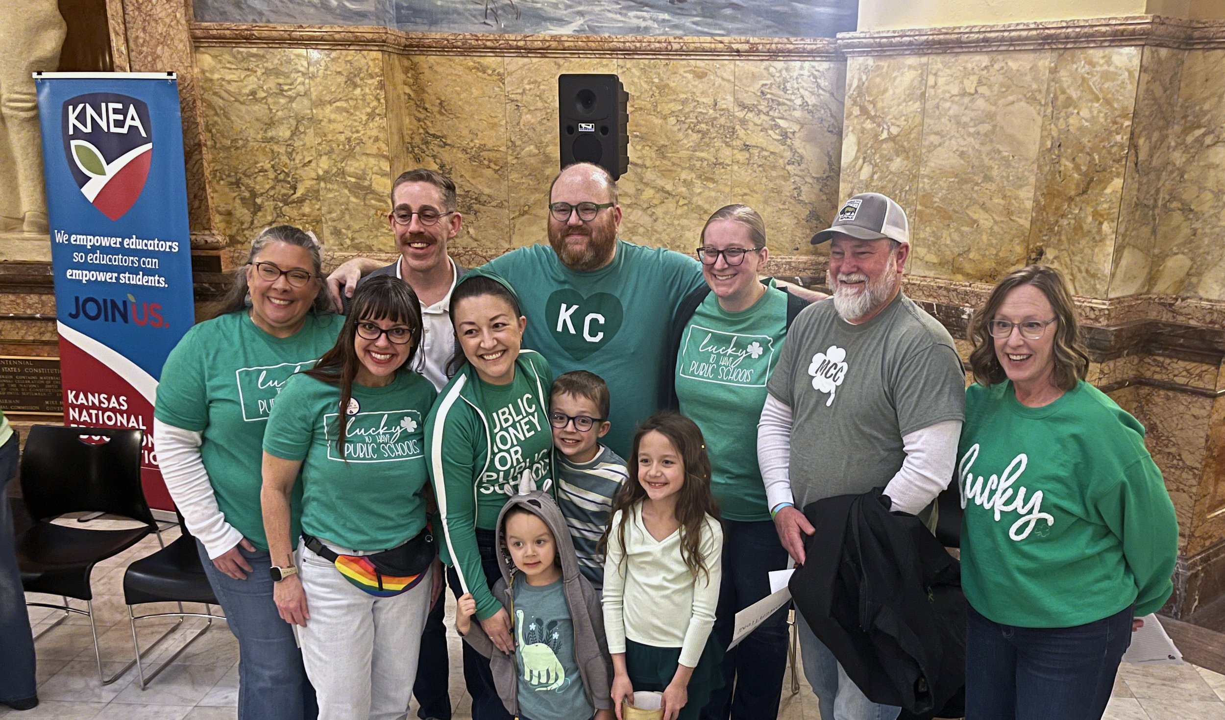   PHOTO COURTESY OF JERRY JOST     Plenty of group photos were taken at the rally on Tuesday, March 17.  