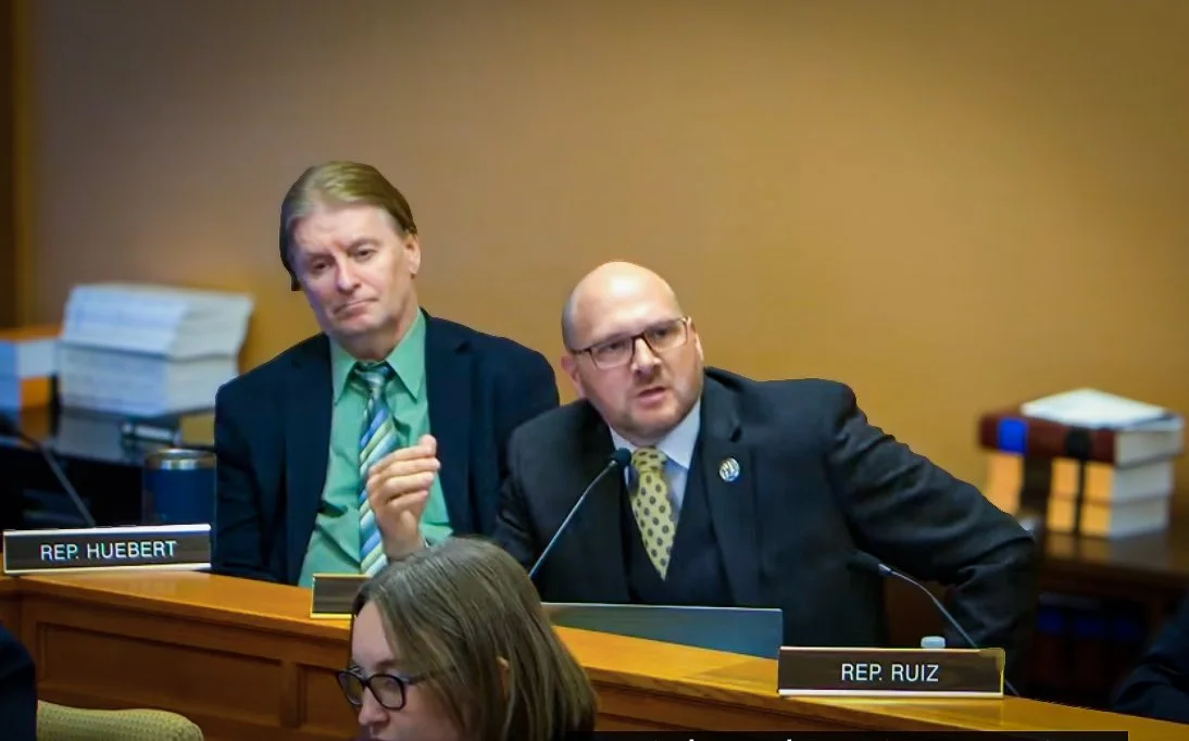 Rep. Jason Goetz asked questions about House Bill 2420 on Thursday, Jan. 22, during a House Committee on Education hearing.