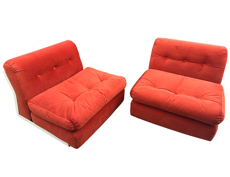  Mario Bellini Amanta Chairs  in Rust  SOLD 