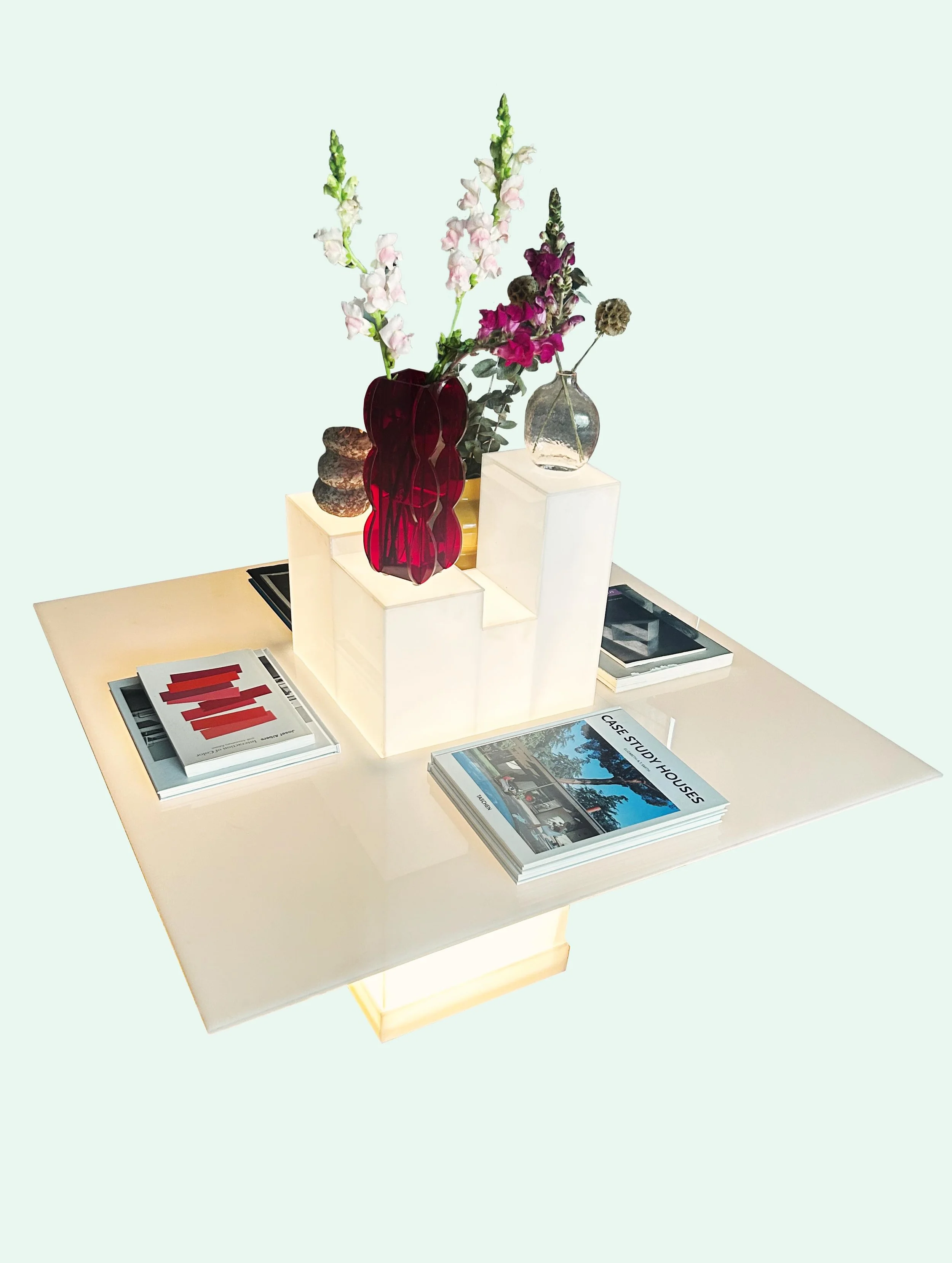 IN THE SHOP: Custom made hybrid acrylic coffee table / floor lamp - one of the coolest tables I&rsquo;ve seen. Tabletop sits around a sculptural floor lamp base so it can be converted to stand alone as a lamp, but what a fucking showstopper of a coff