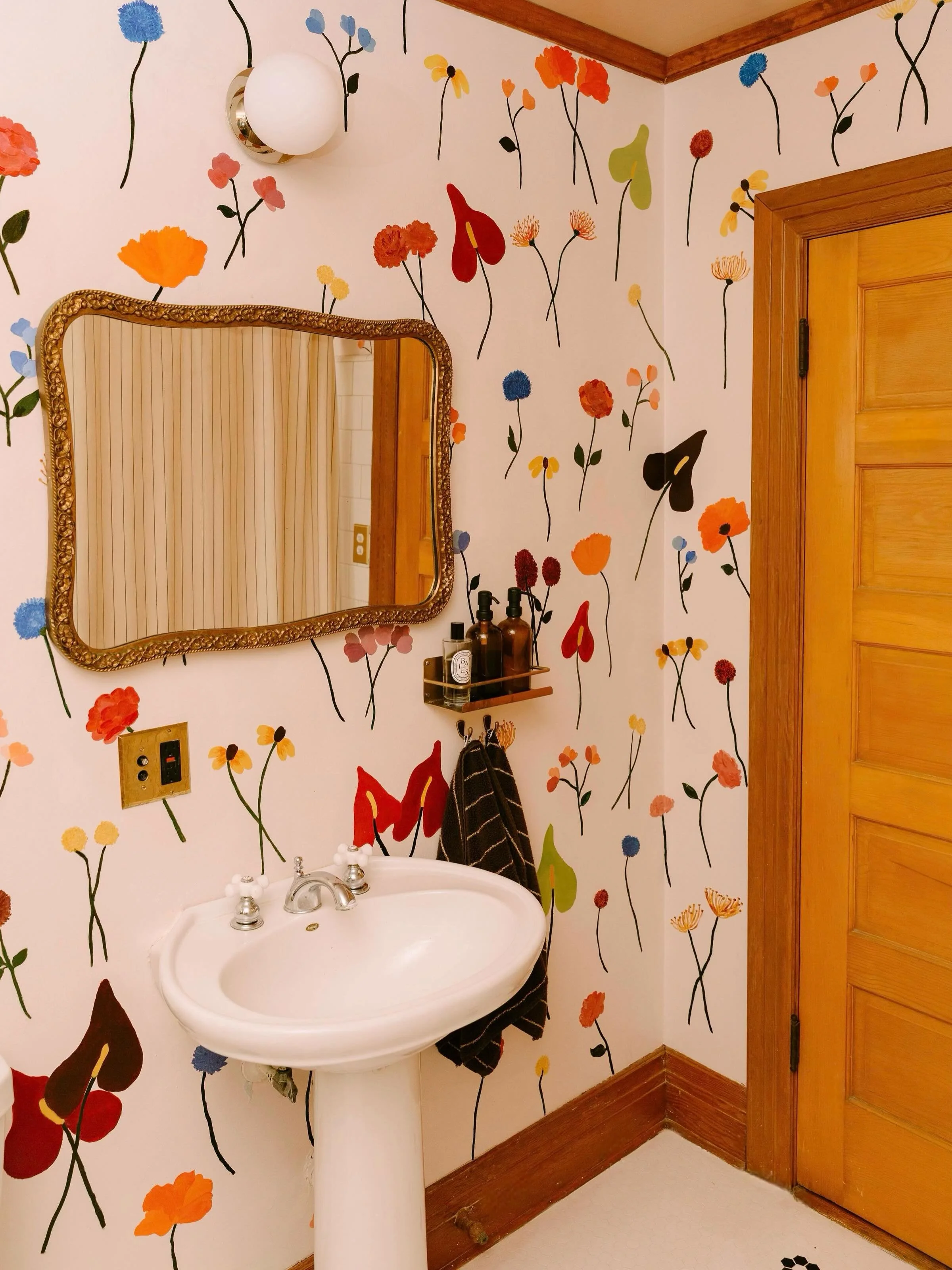 I recently completed a project 1+ year in the making, a love letter to some of my favorite people and most important moments of my life. The stained glass windows in our bathroom are my favorite detail in the house, but they felt under-appreciated an