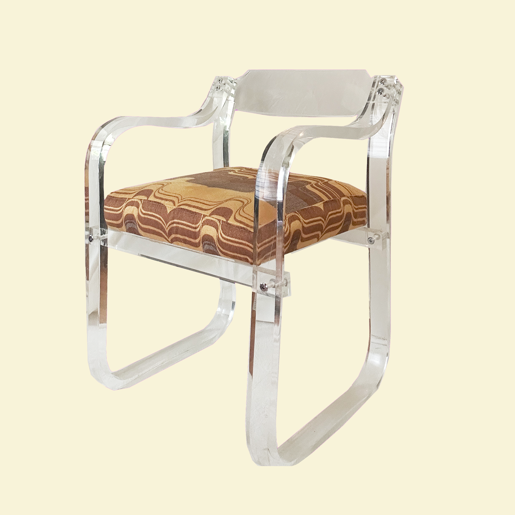 Vintage Upholstered Lucite Side Chair | $475