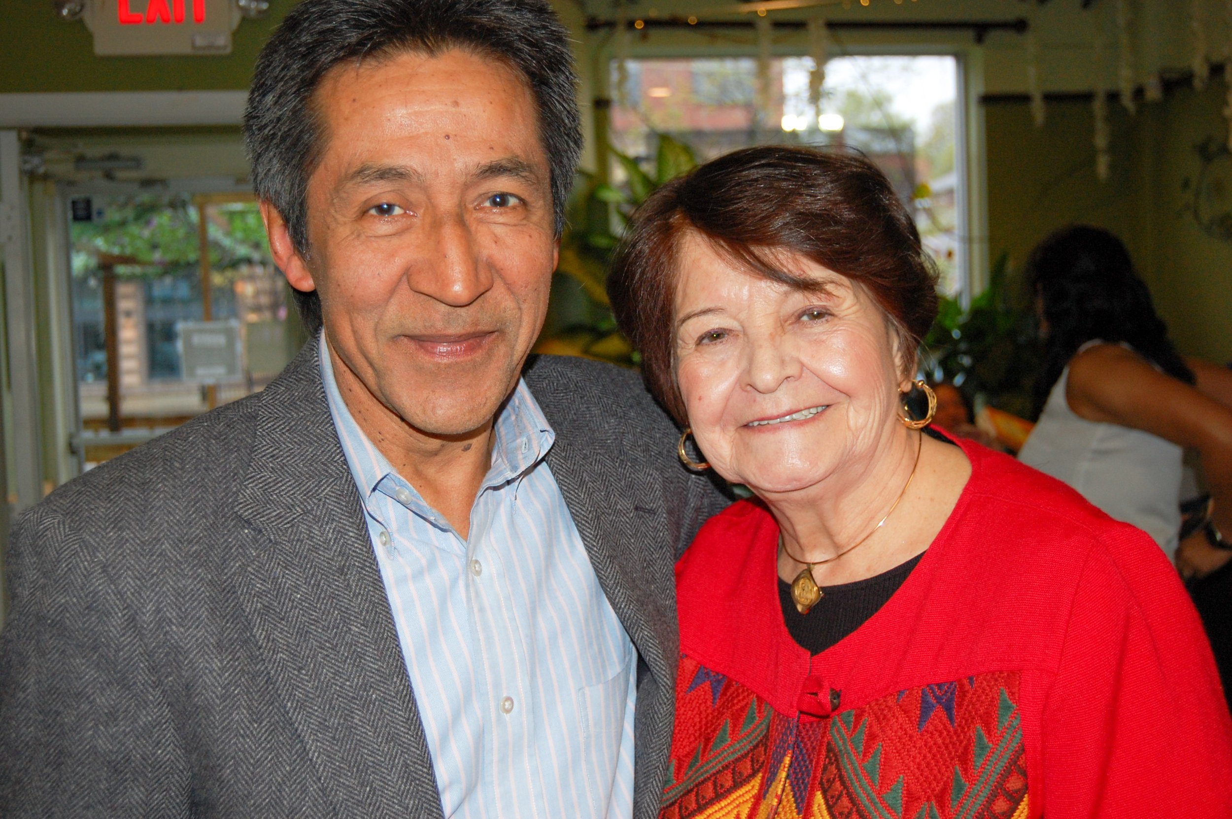 Emma with longtime colleague, mentor, friend, Hon. Walter Tejada - Cafe Sazón