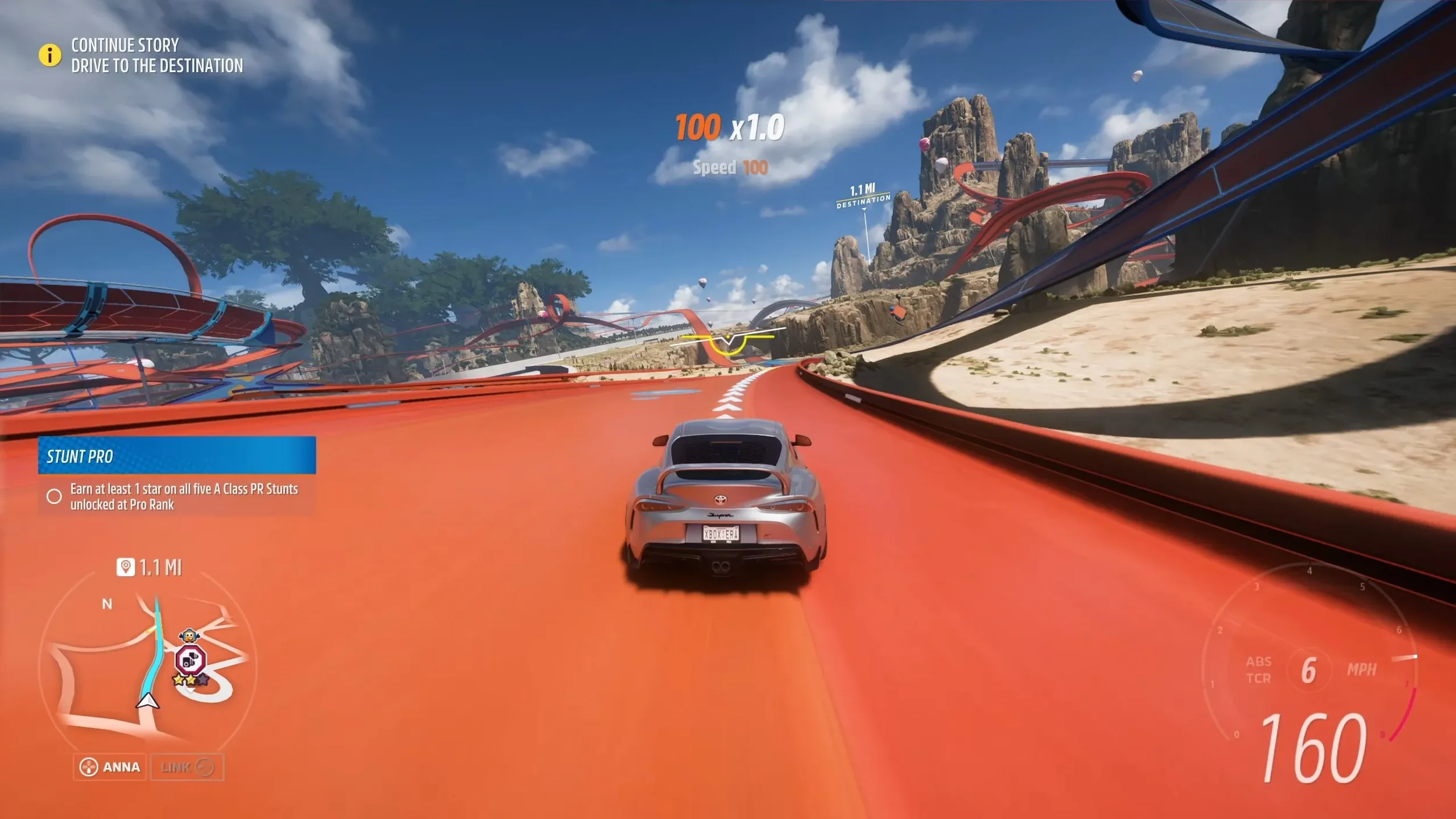 Forza Horizon 5 complements its mini-map with projected in-world route guides, reducing reliance on corner UI elements and preserving immersion during driving