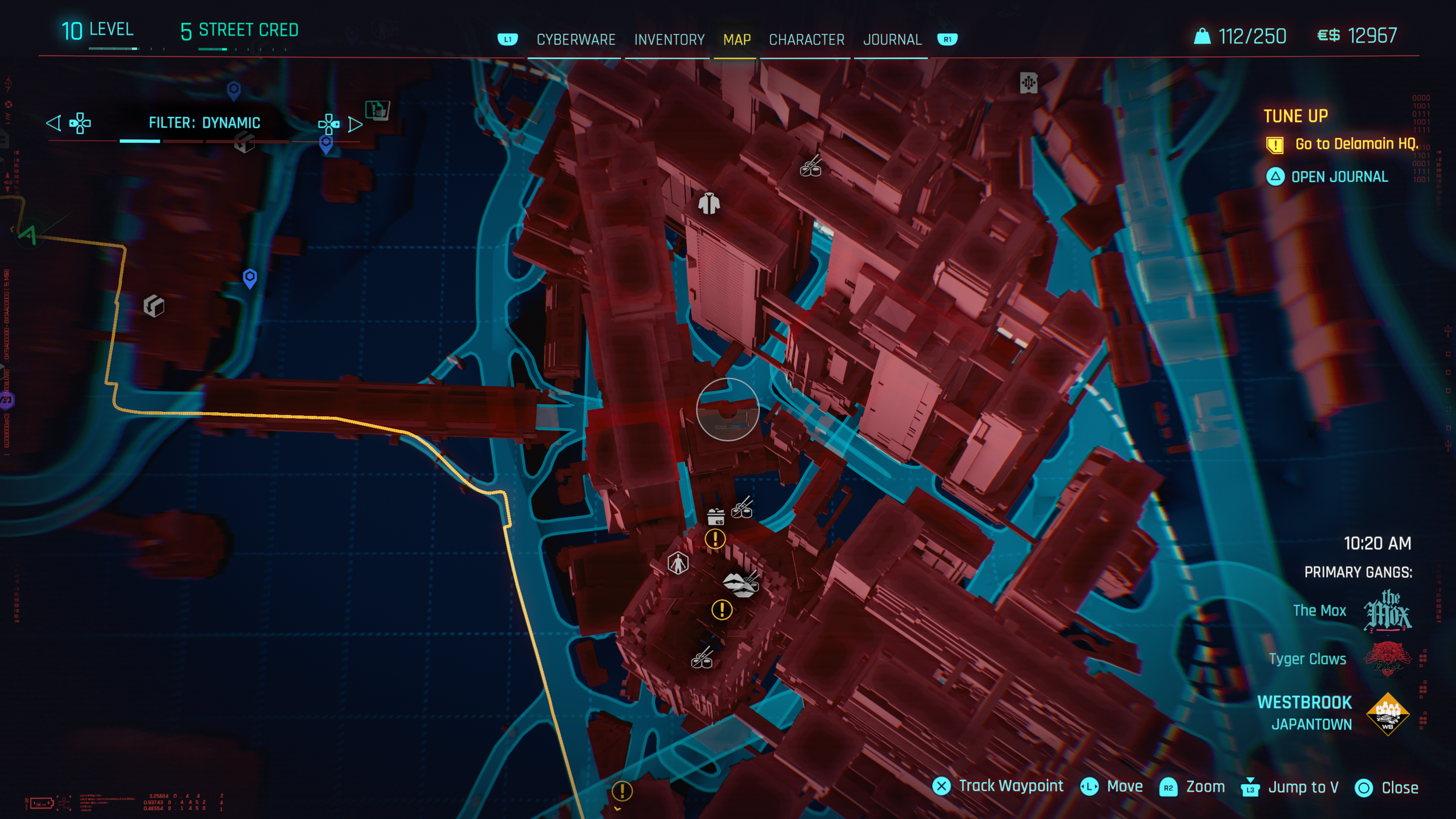 Top bar in Yellow and Electric Blue