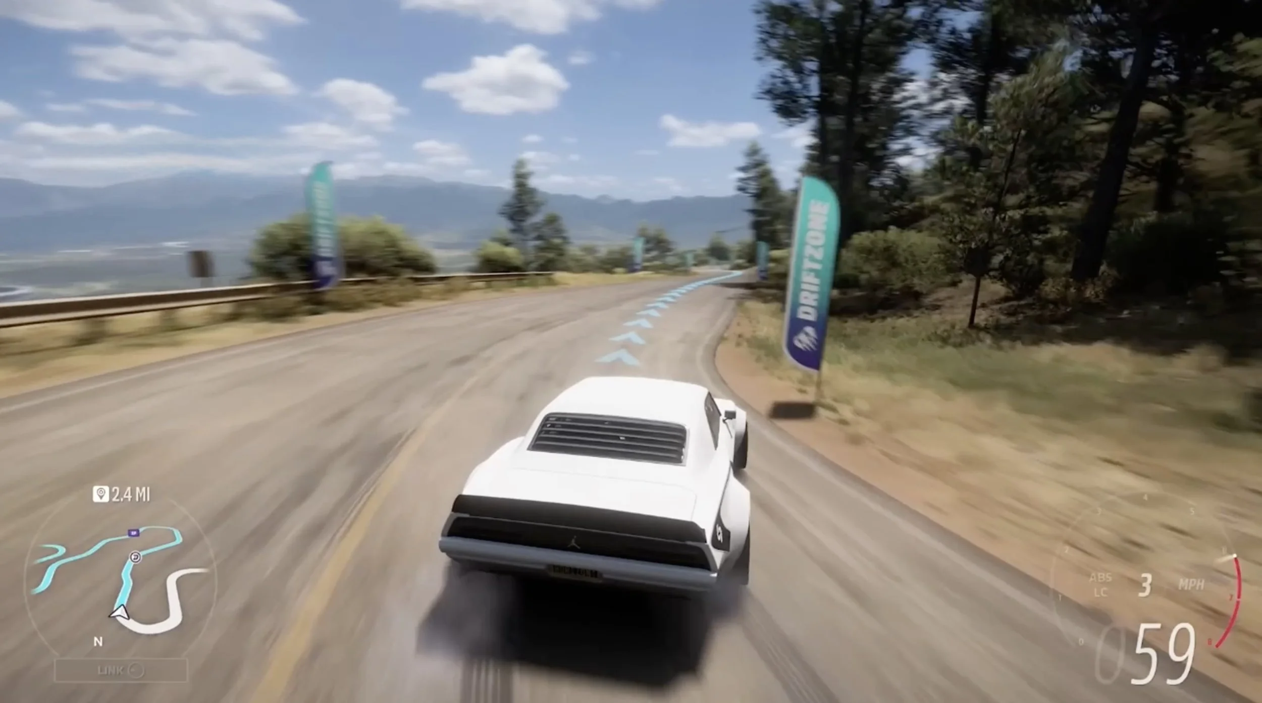 The titled mini-map in Forza Horizon 5 helps increase forward visibility
