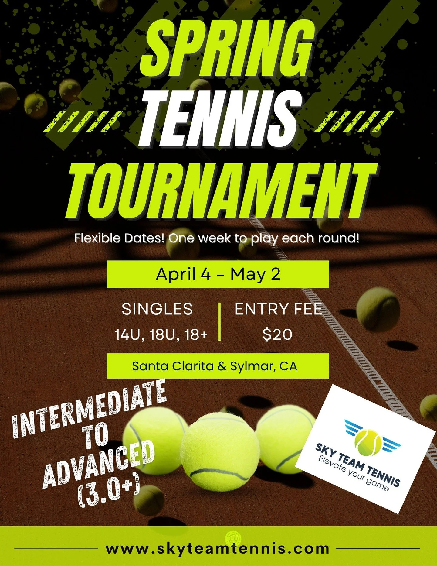 Join us for our Spring Tennis Tournament beginning Saturday, April 4th!