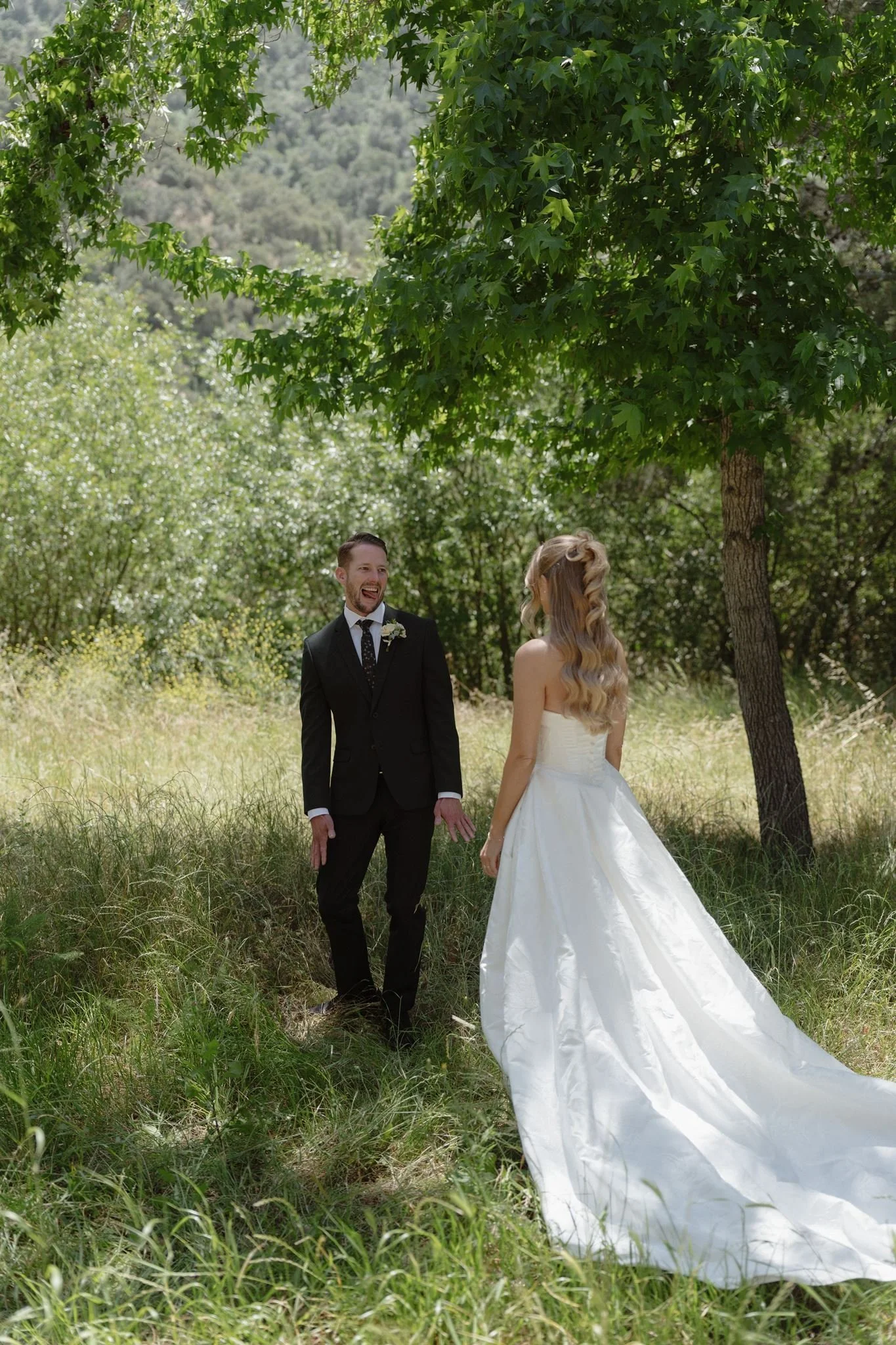 Connor seeing Hannah during their first look at Tar Creek Ranch