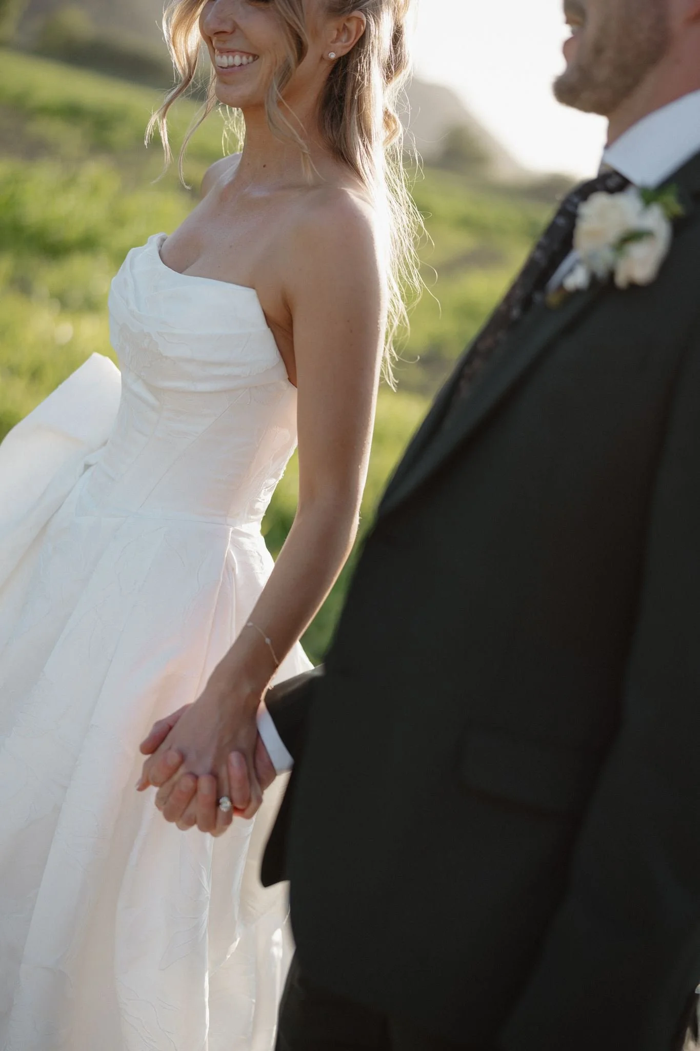 Hannah and Connor's golden-hour Meadow portrait at Tar Creek Ranch