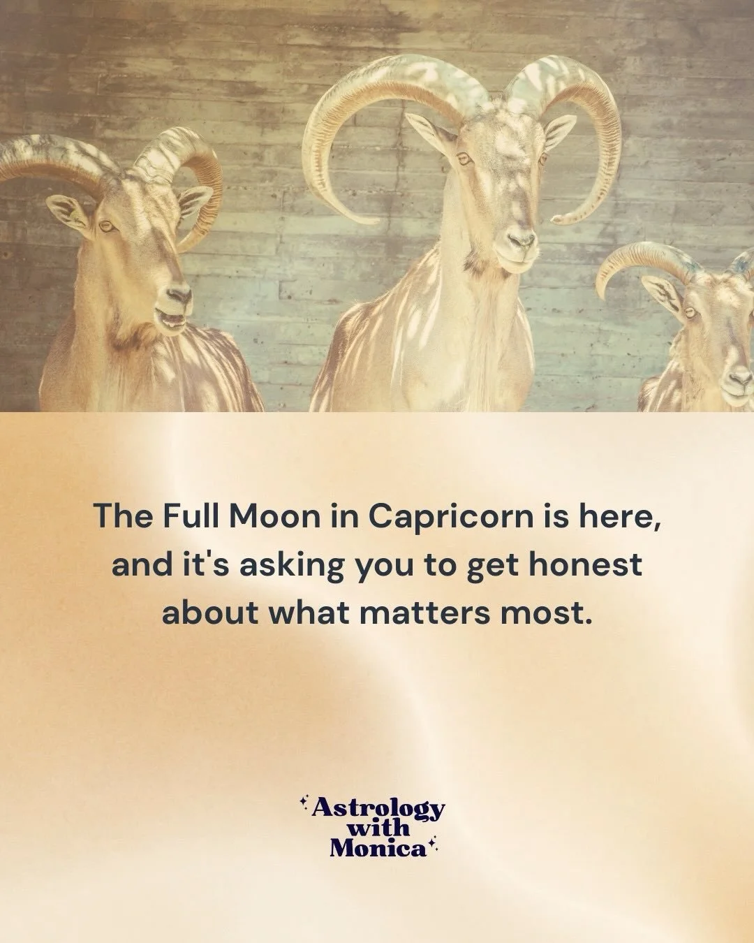 The Full Moon in Capricorn is here, and it&rsquo;s asking you to get honest about what matters most.

This one peaks today - on June 29th, right in the middle of Cancer Season. The Moon is at her most emotional and intuitive, but she&rsquo;s sitting 