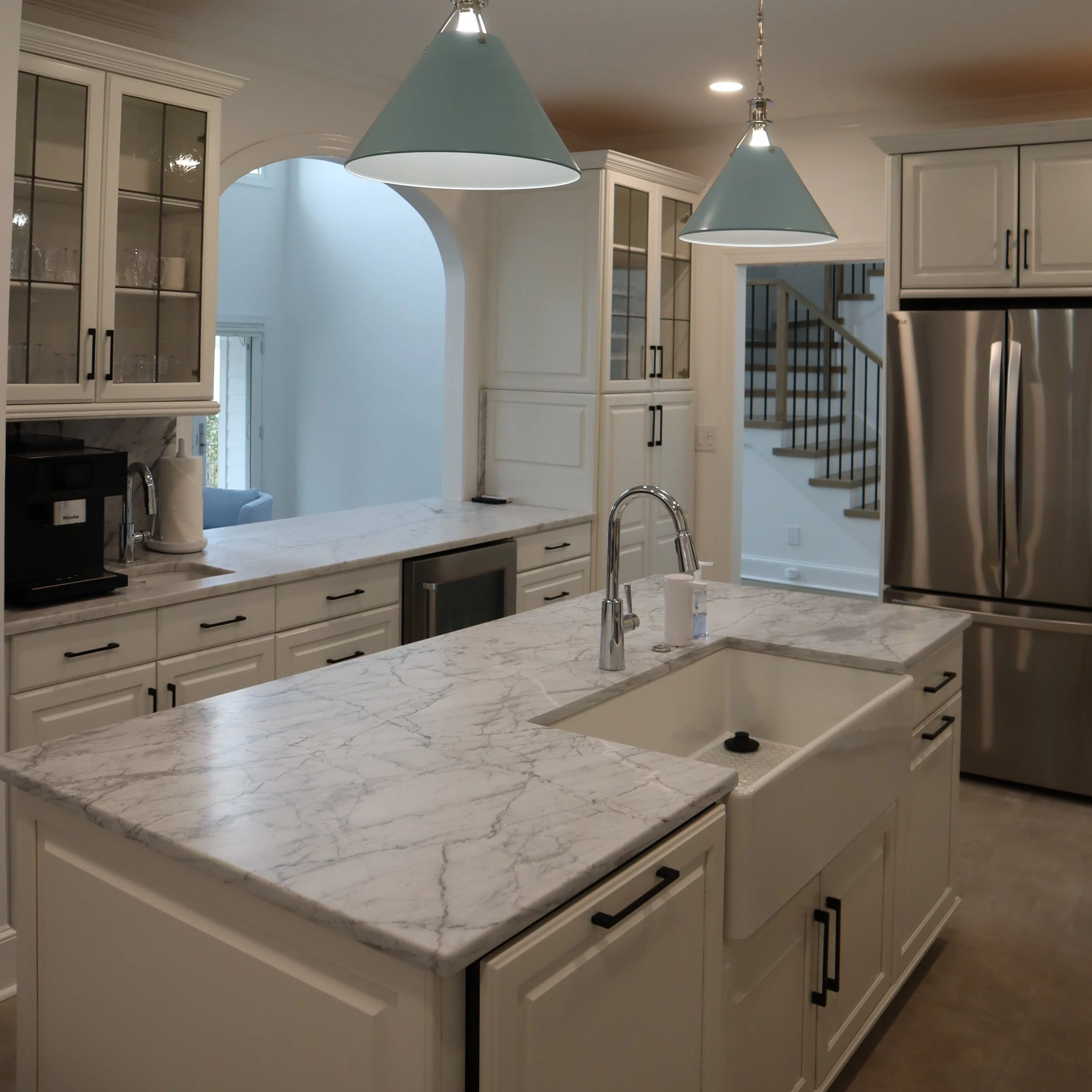 Kitchen Remodel with Marble Island, Charlotte, NC