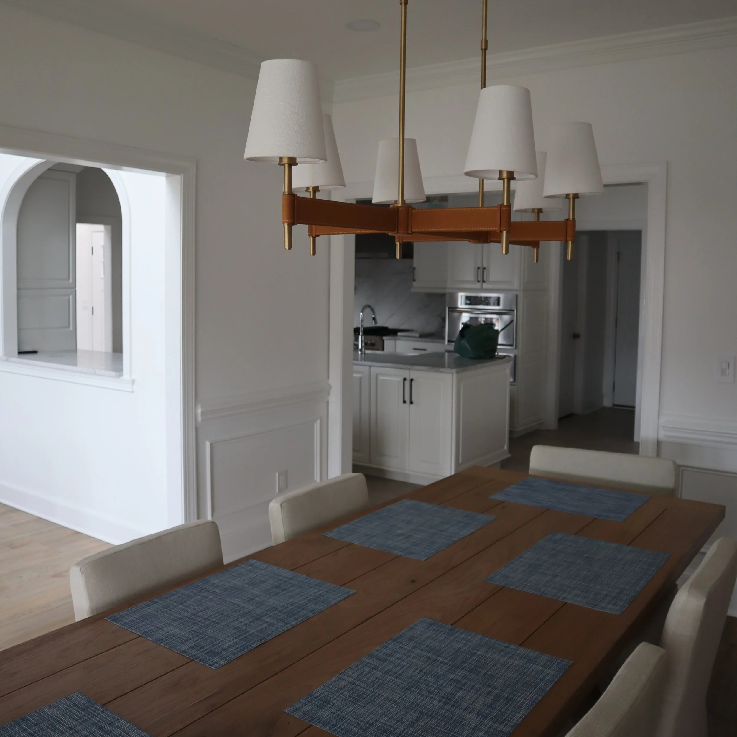 Dining Room Renovation with Custom Chandelier, Charlotte, NC